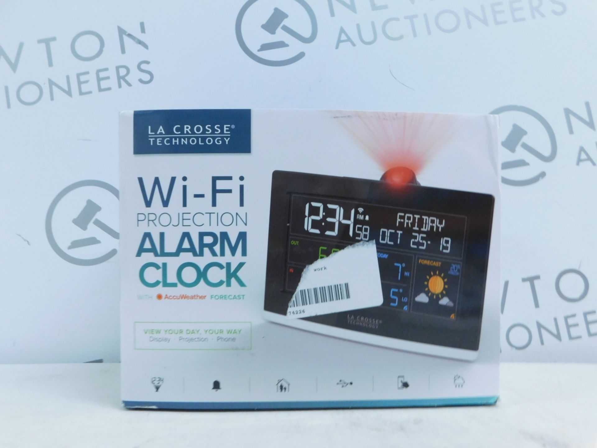 1 BOXED LA CROSSE TECHNOLOGY WI-FI PROJECTION ALARM CLOCK RRP Â£49.99