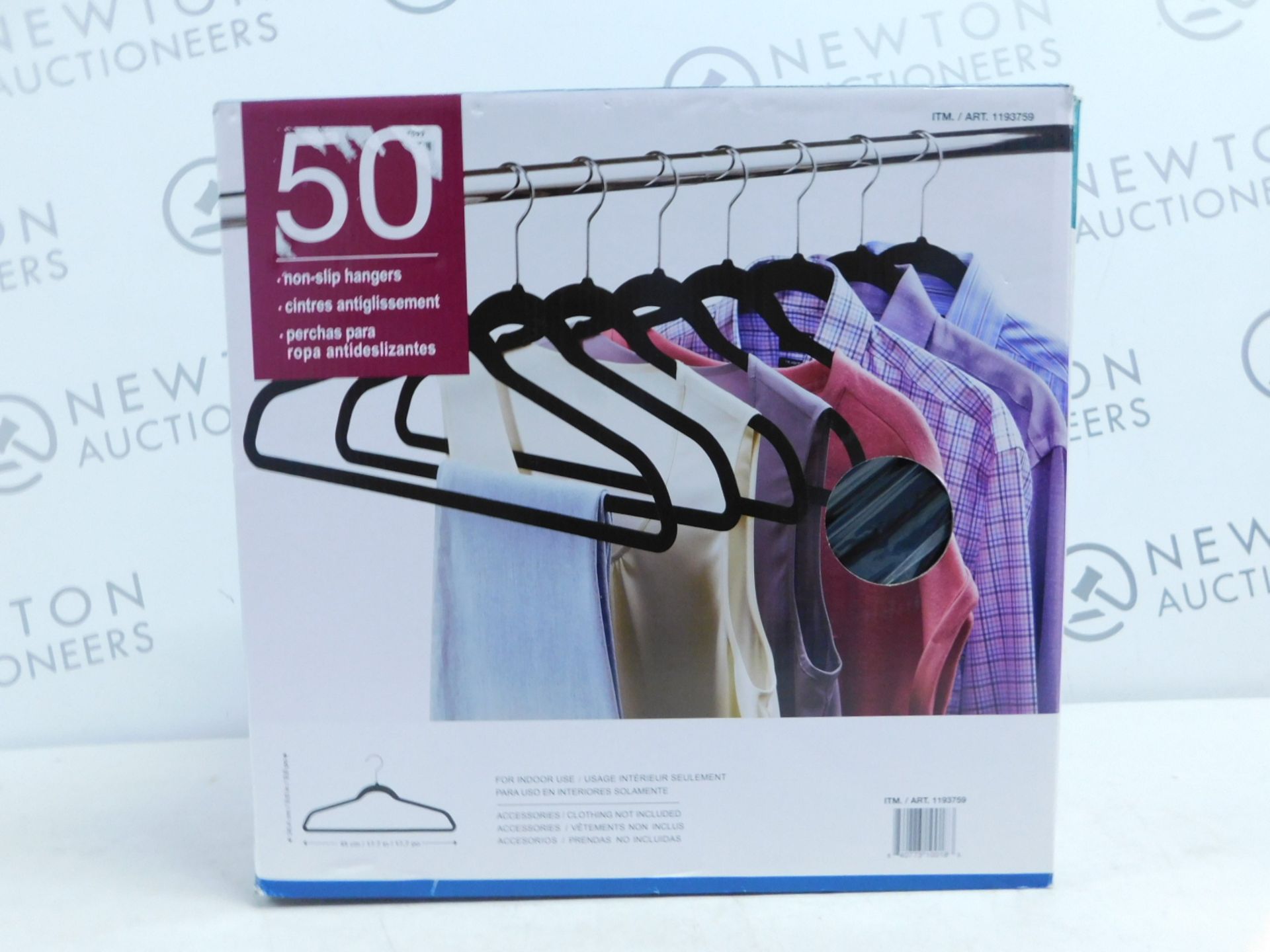 1 BOXED SET OF 50 (APPROX) NON SLIP HANGERS RRP Â£39.99