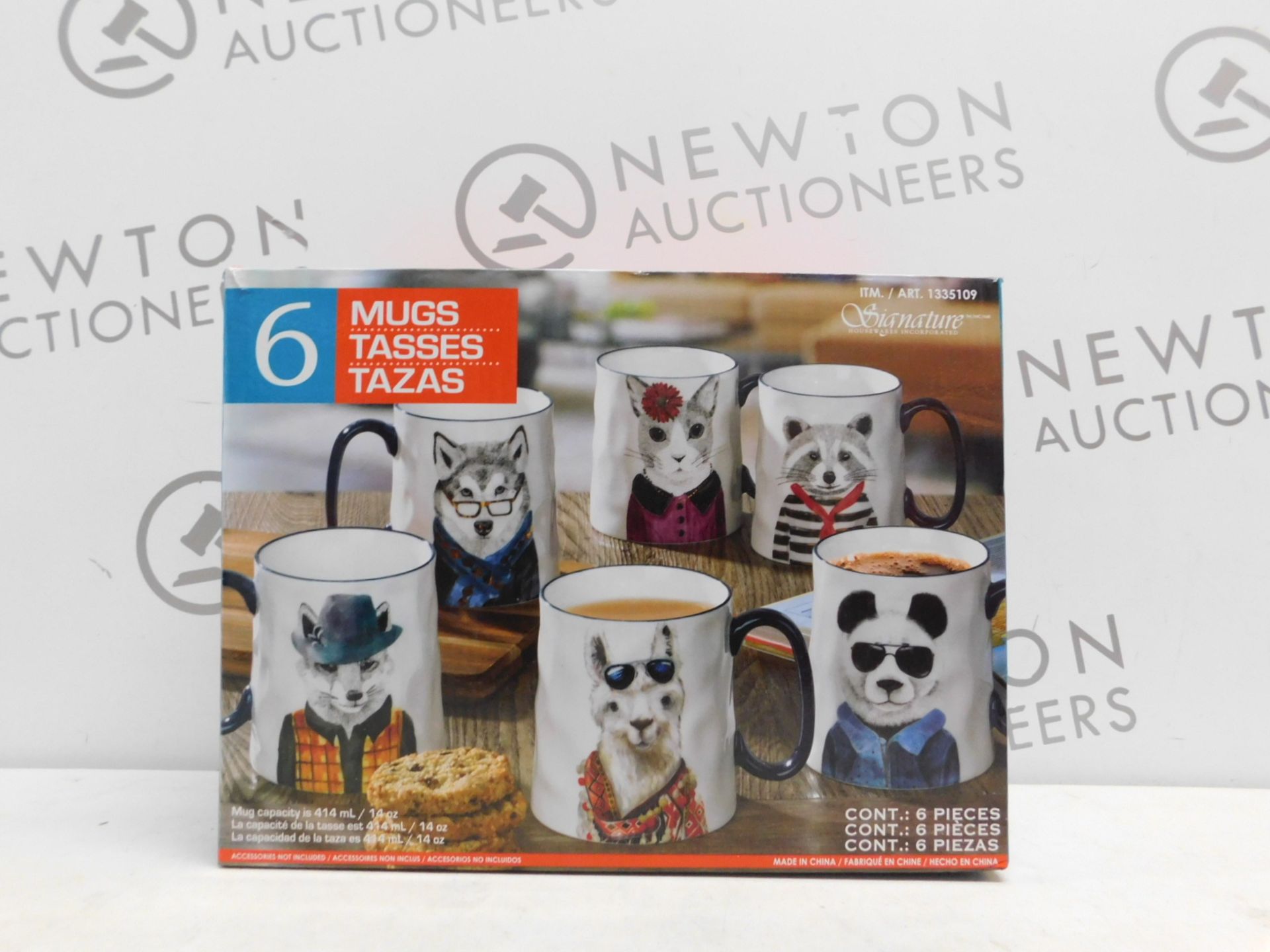 1 BOXED SIGNATURE 6PC ANIMAL STONEWARE MUG SET RRP Â£29.99 - Image 2 of 2