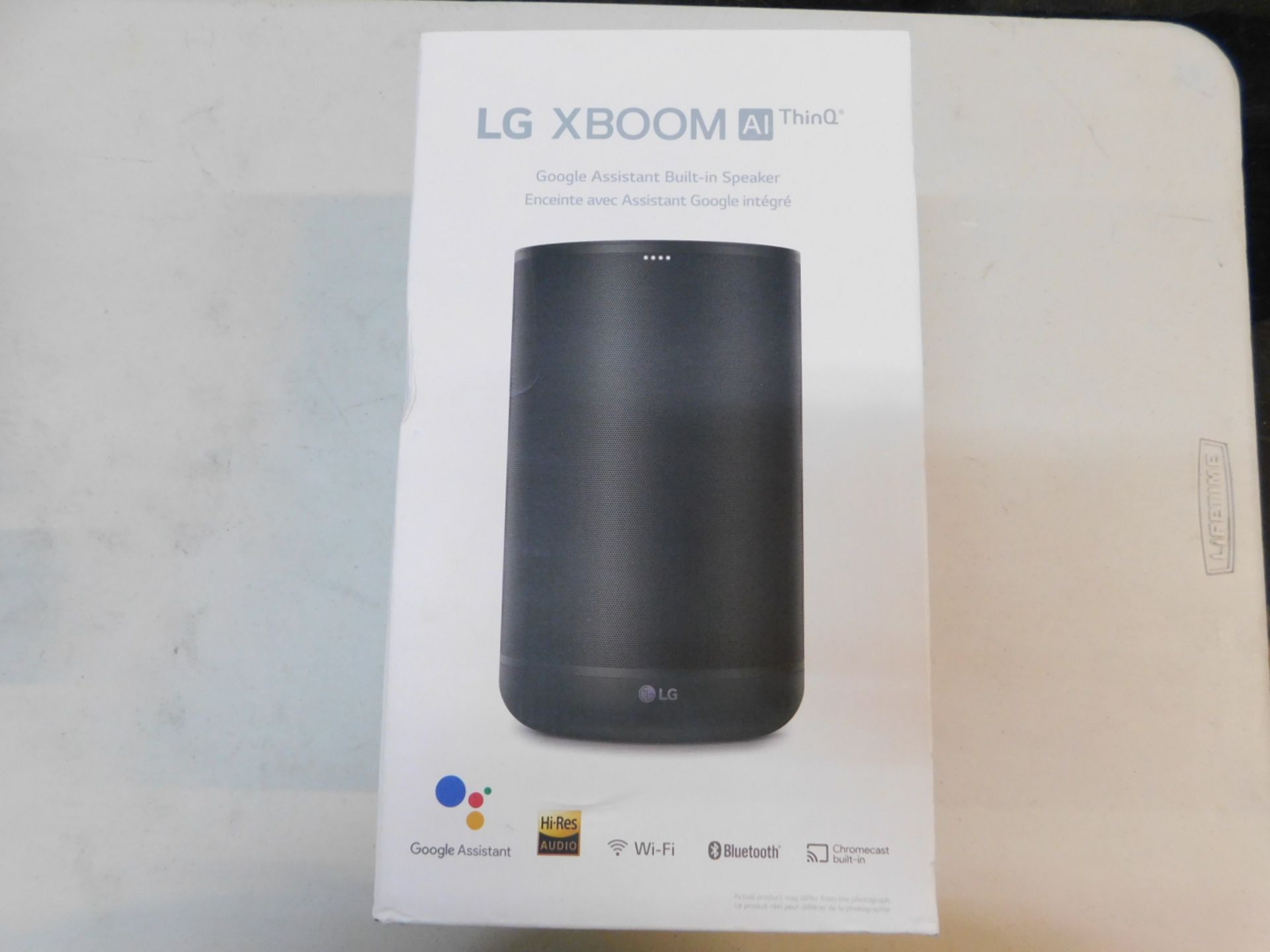 1 BOXED LG THINQ SPEAKER WITH GOOGLE ASSIST RRP Â£99.99