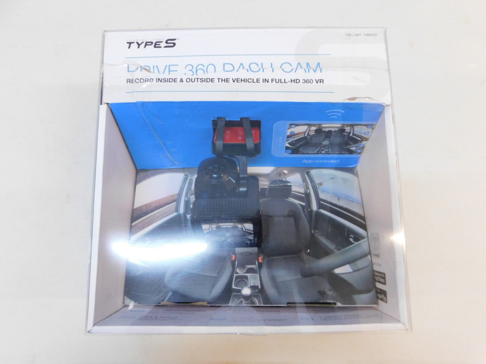 1 BOXED TYPES DRIVE 360 DASH CAM RRP Â£149.99