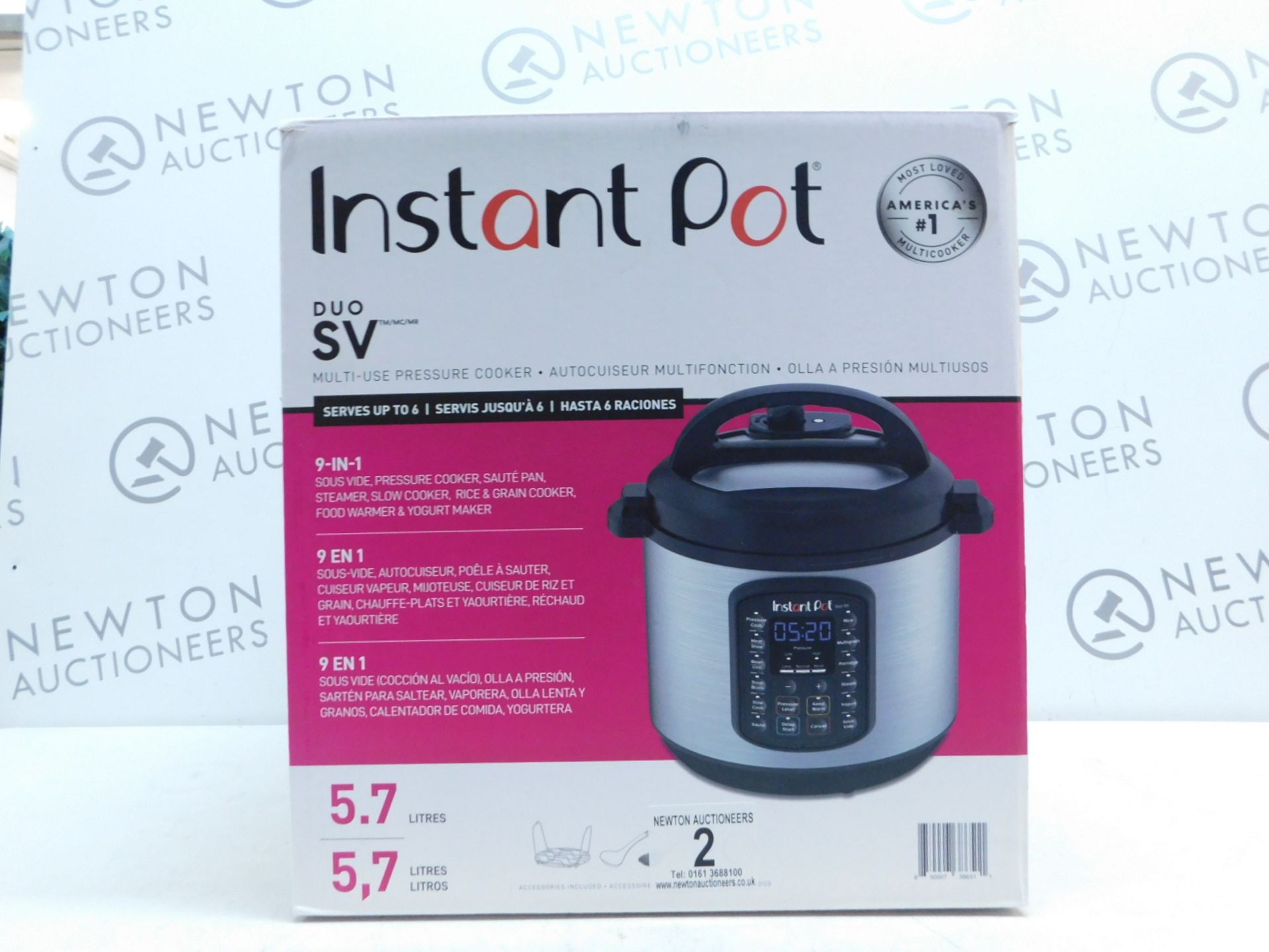 1 BOXED INSTANT POT IP-DUO60 7 IN 1 MULT-FUNCTIONAL COOKER RRP Â£159.99