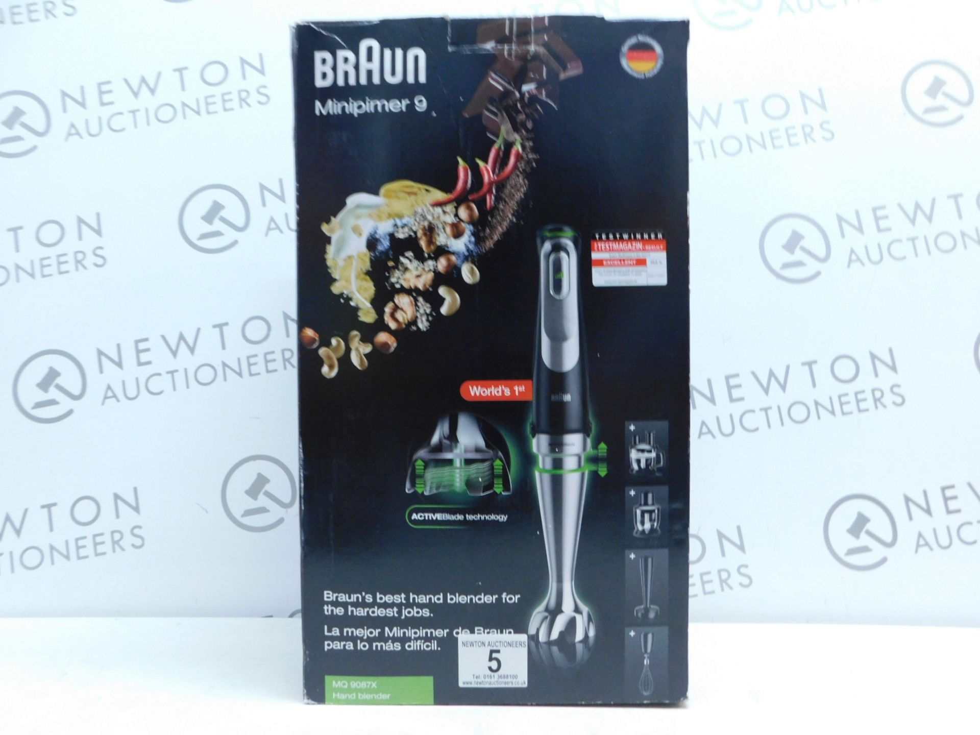 1 BOXED BRAUN MULTI-QUICK 9 MQ9087X HAND BLENDER WITH ACCESSORIES RRP Â£149.99