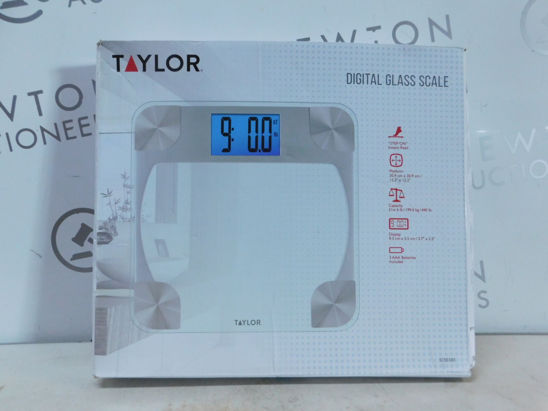 1 BOXED TAYLOR DIGITAL GLASS SCALE RRP Â£29.99