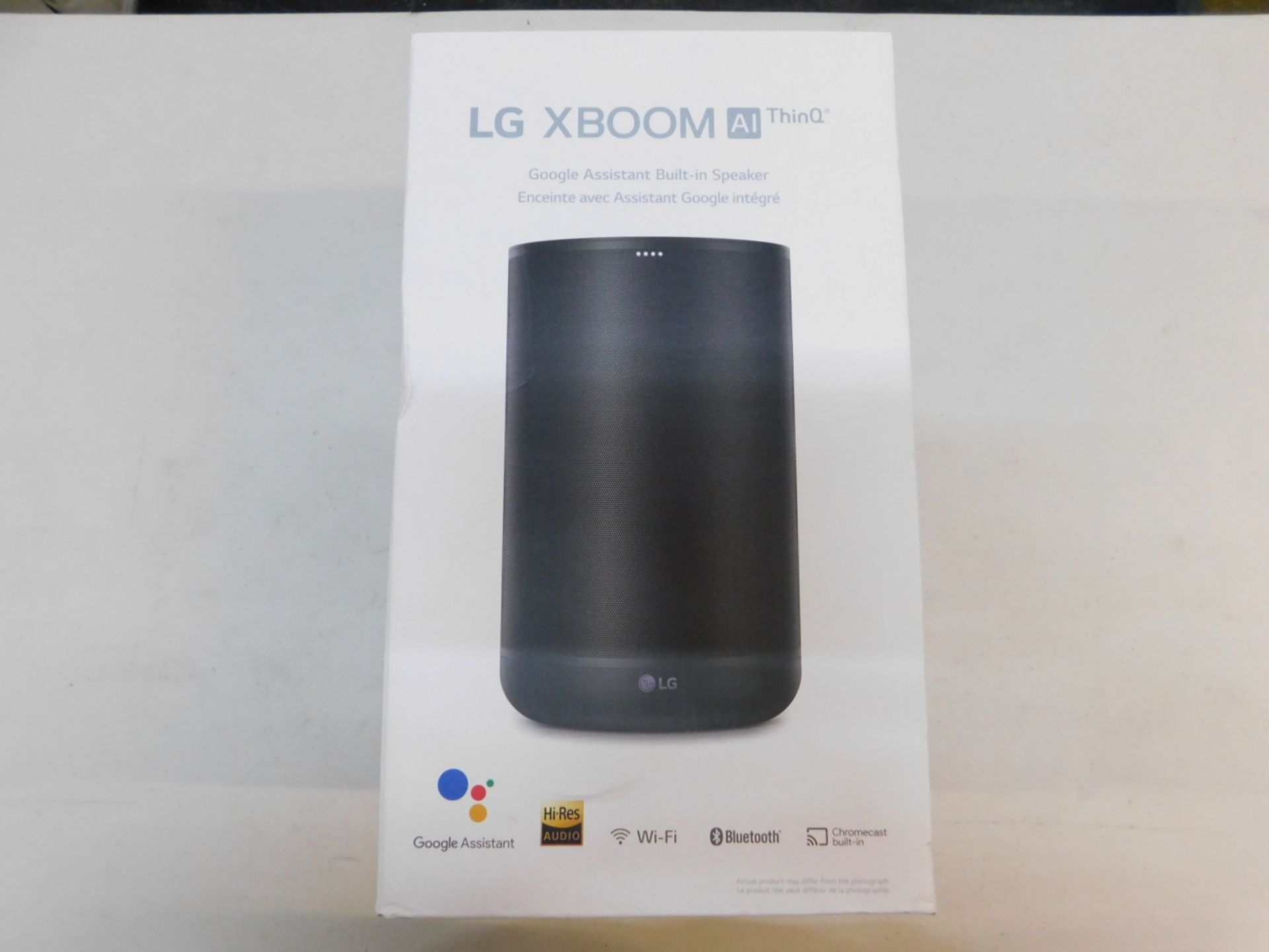 1 BOXED LG THINQ SPEAKER WITH GOOGLE ASSIST RRP £99.99