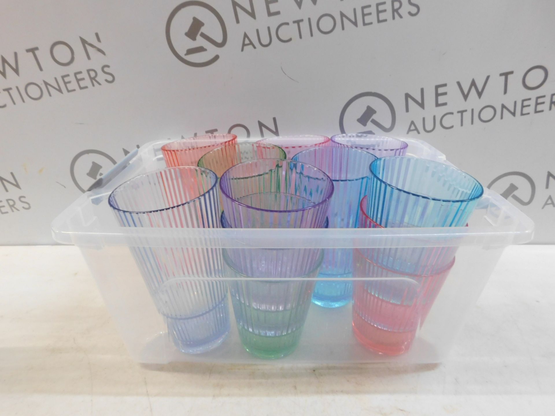 1 SET OF 10 ACRYLIC STACKABLE TUMBLERS RRP £24.99