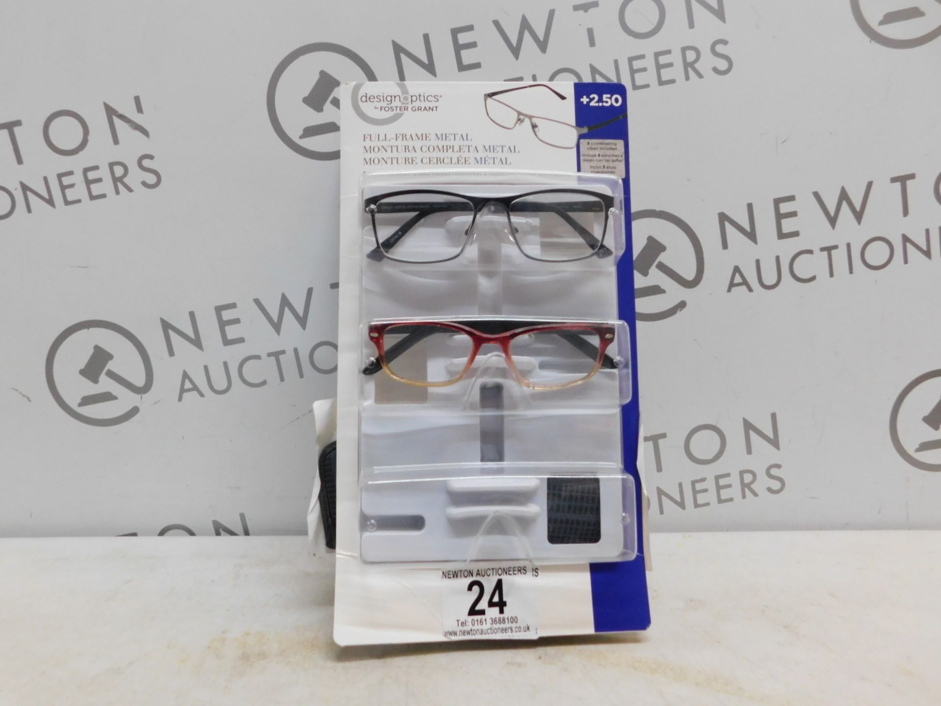 1 PACK (2 IN BOX) OF DESIGN OPTICS READING GLASSES IN +2.50 STRENGTH RRP £19.99