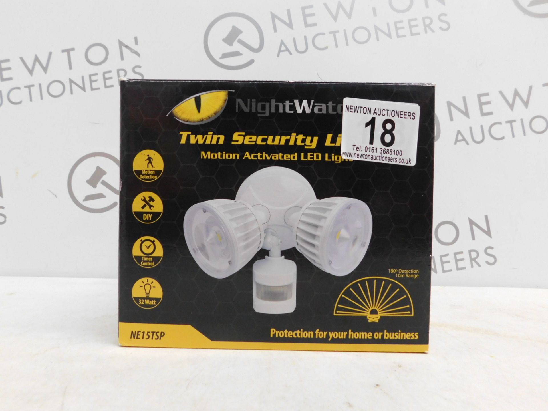 1 BOXED NIGHTWATCHER NE15TSP MOTION ACTIVATED TWIN SECURITY LIGHT RRP £89.99