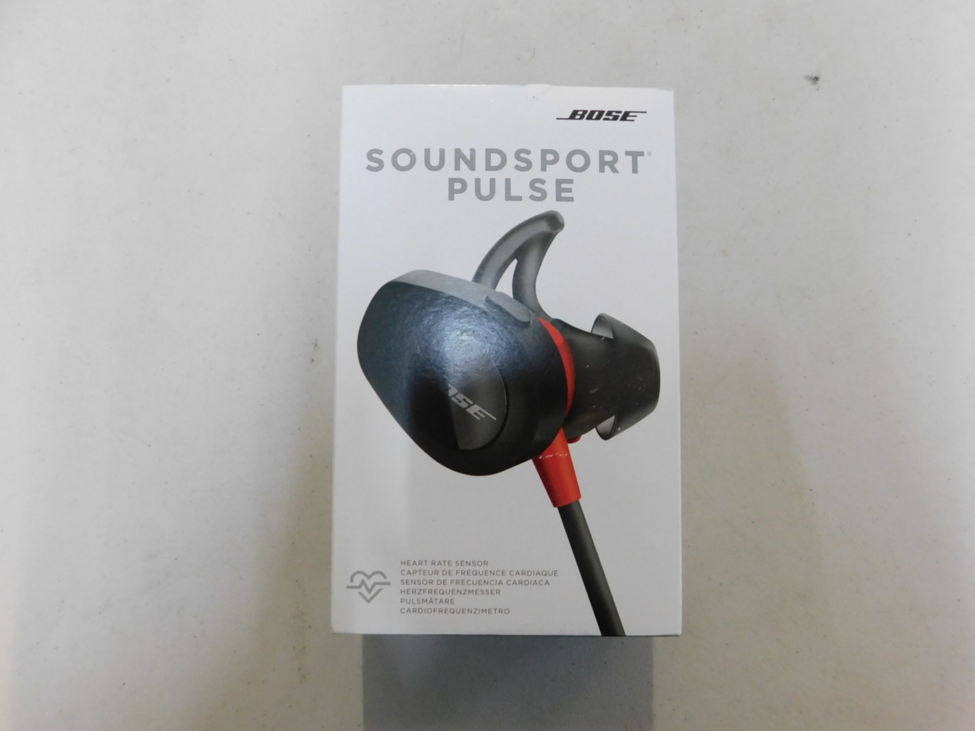 1 BOXED BOSE SOUND SPORT PULSE WIRELESS HEADPHONES IN RED RRP £179.99