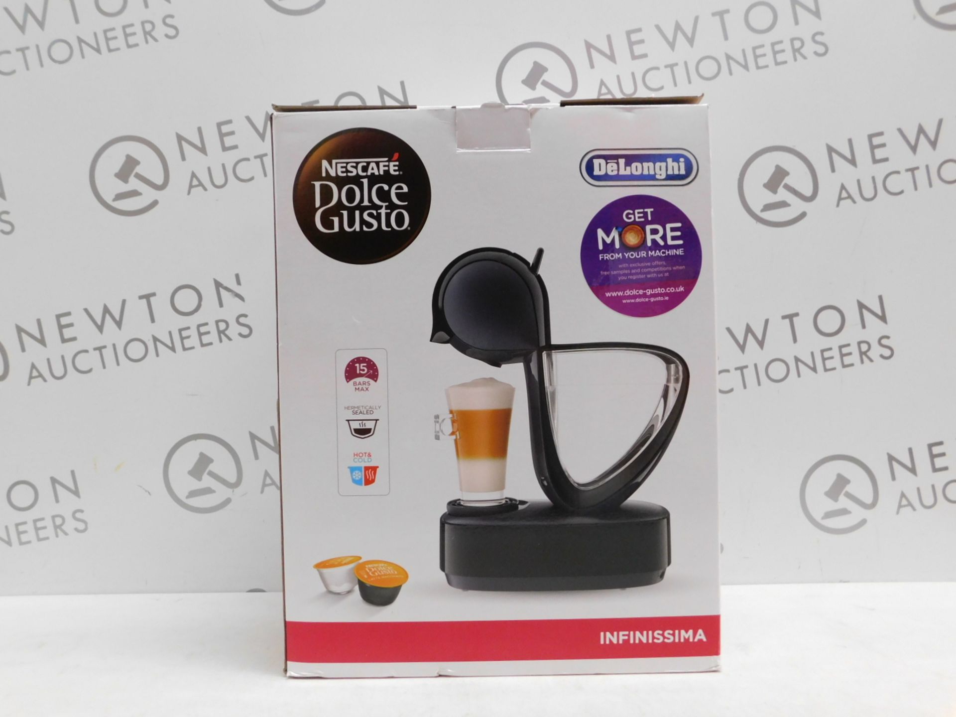 1 BOXED NESCAFE DOLCE GUSTO INFINISSIMA AUTOMATIC COFFEE POD MACHINE BY KRUPS RRP £114.99