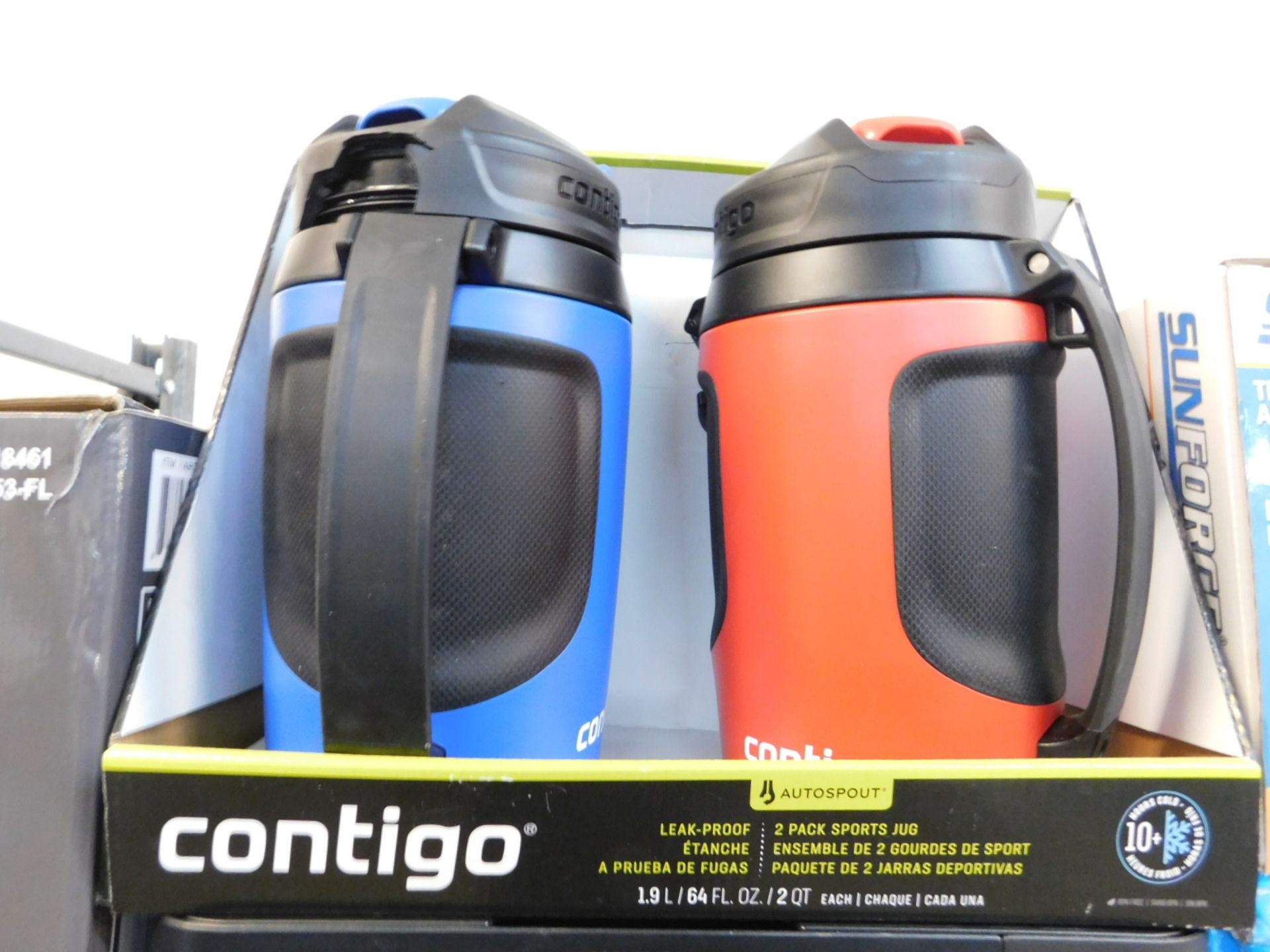 1 BOXED 2PK CONTIGO AVEX POWERADE JUMBO 1.89L DRINKS BOTTLES RRP £39.99