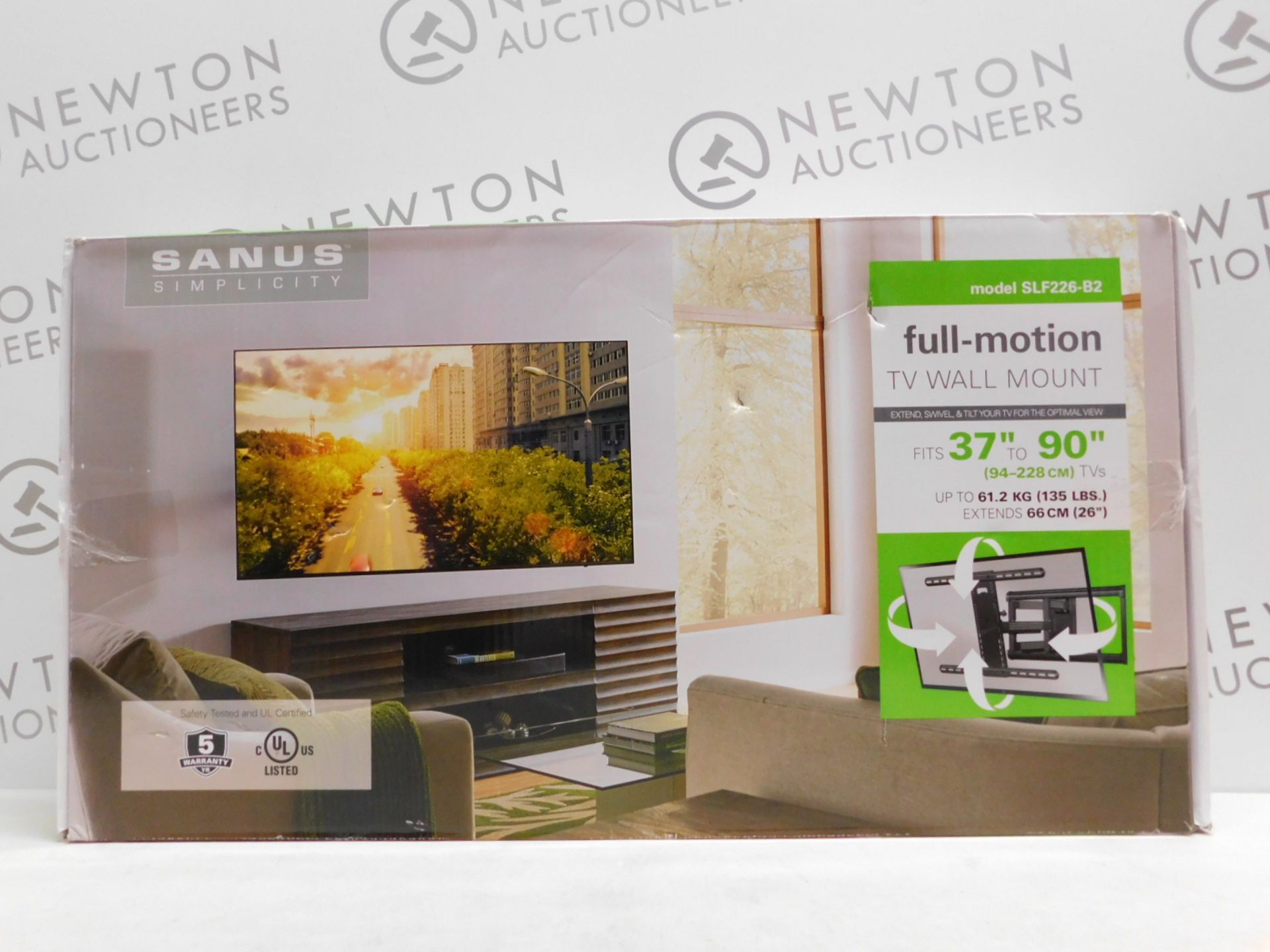 1 BOXED SANUS SIMPLICITY 37 - 90 FULL-MOTION TV MOUNT RRP £99