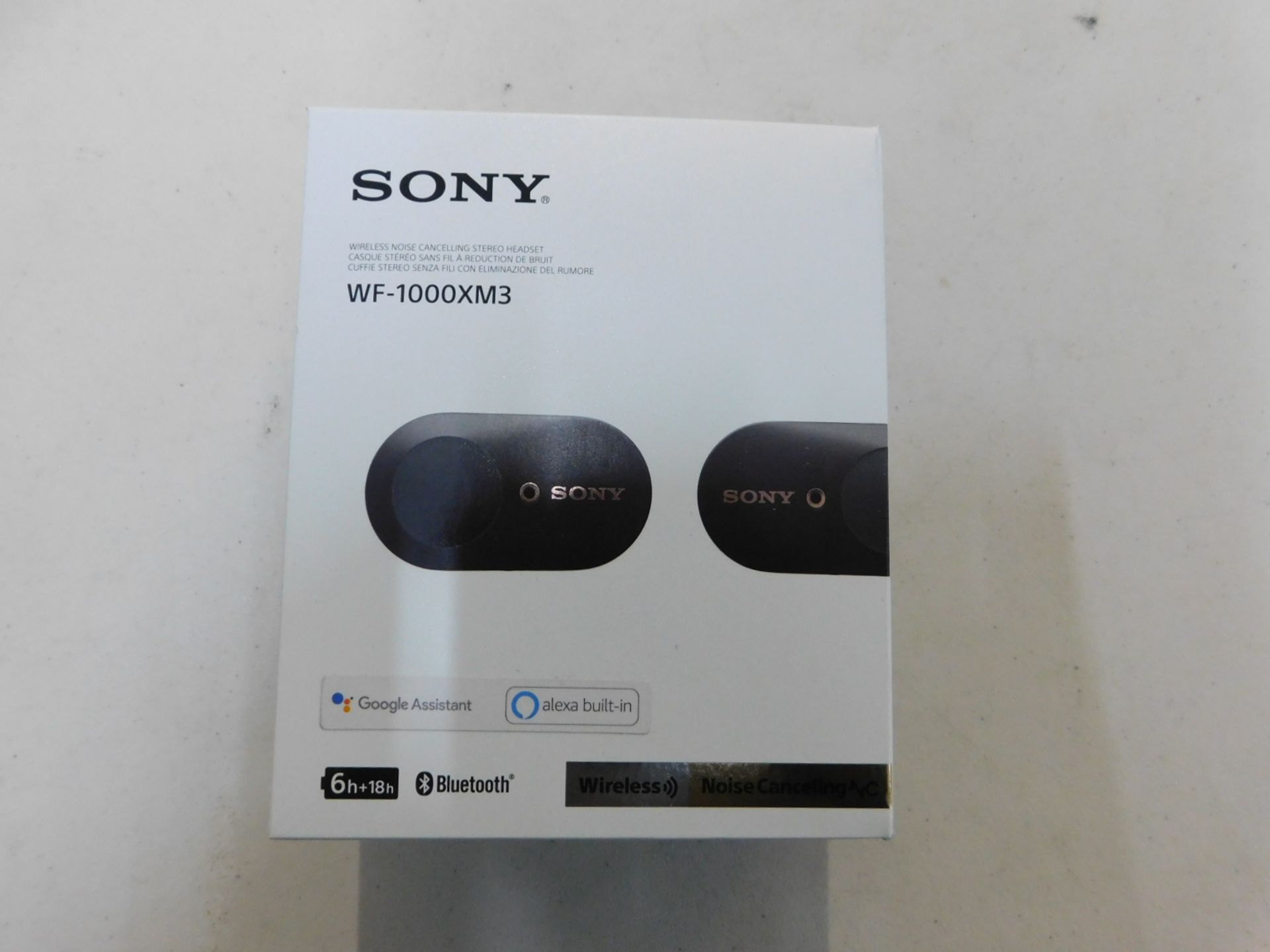 1 BOXED SONY EAR BUDS MODEL WF-1000XM3 RRP £229.99