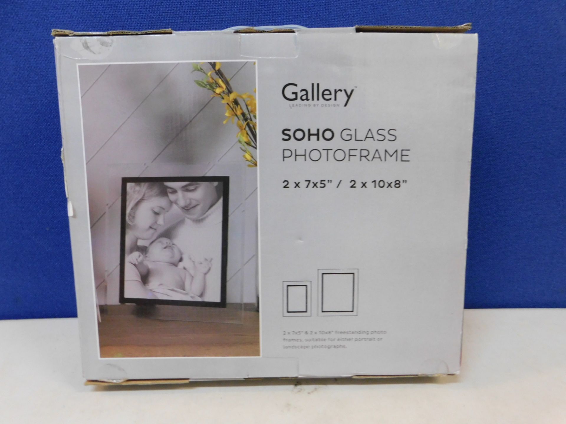 1 BOXED GALLERY SOHO GLASS PHOTOFRAMES RRP £39.99