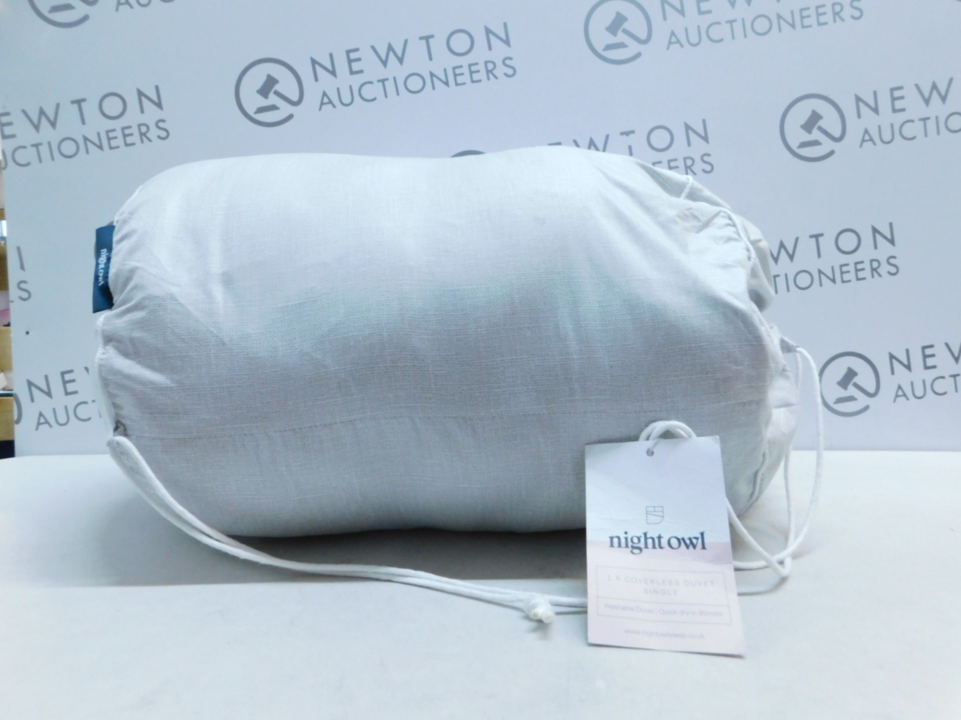 1 BAGGED NIGHT OWL COVERLESS DUVET SINGLE IN CLOUD GREY RRP Â£55