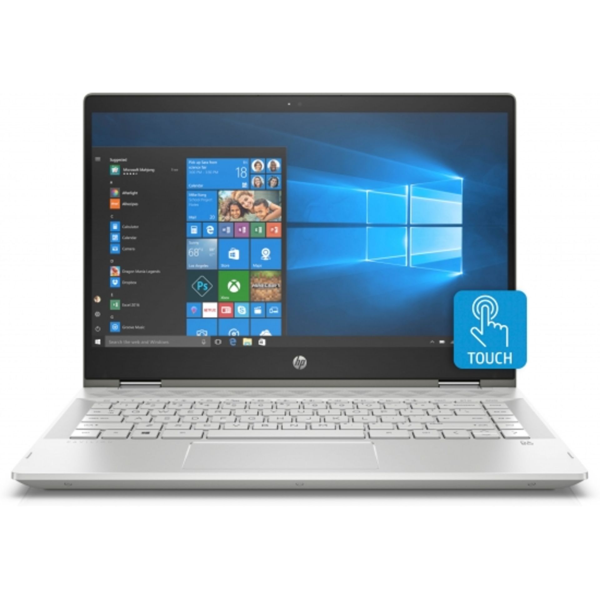 1 BOXED HP PAVILION X360 14-CD1004NA 14" FULL HD TOUCH SCREEN NOTEBOOK, INTEL CORE I5-8265U, 8GB