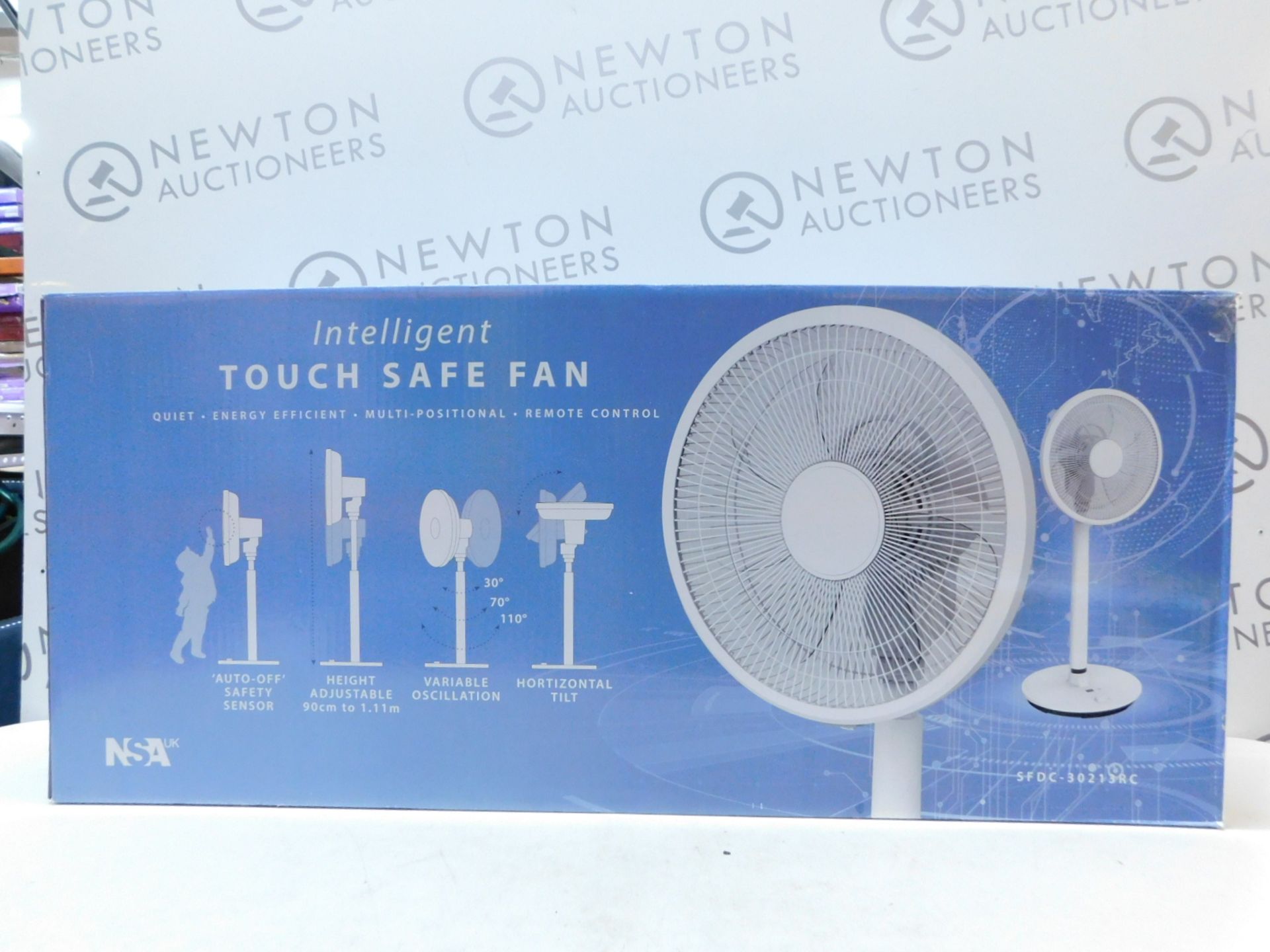 1 BOXED NSA SFDC-30213RC 12" INTELLIGENT TOUCH SAFE PEDESTAL FAN RRP Â£139.99