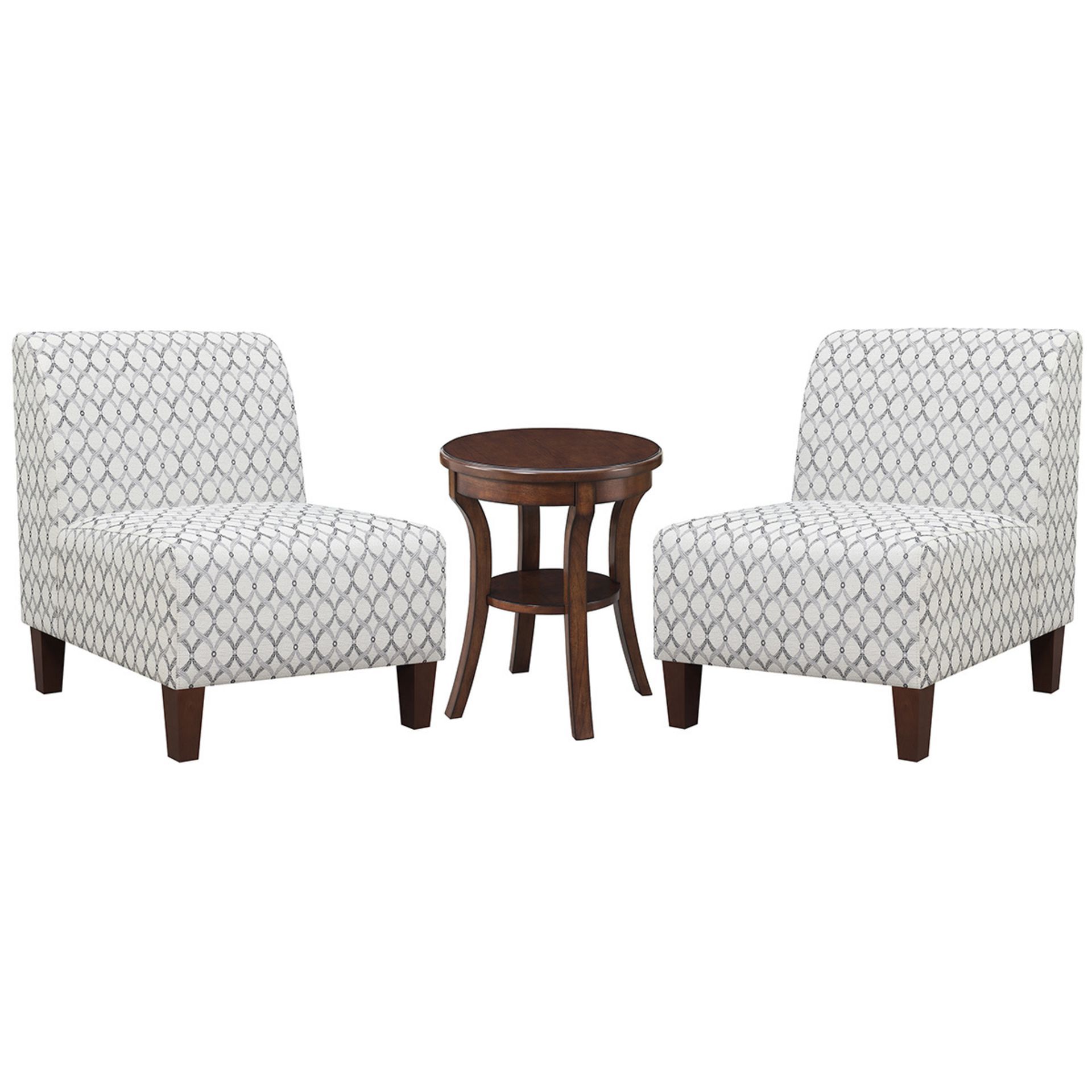 1 AVENUE SIX 3 PIECE FABRIC CHAIR AND ACCENT TABLE SET RRP Â£299 (GENERIC IMAGE GUIDE)