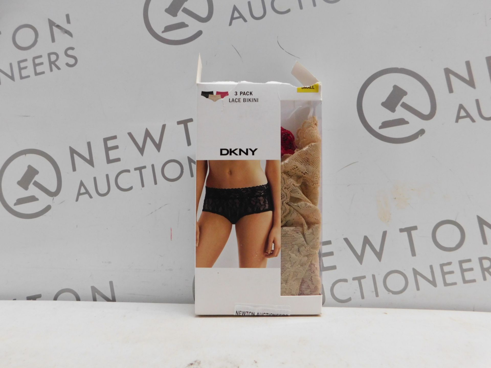 1 BOXED DKNY 3PK LACE BIKINI SIZE M RRP Â£39.99