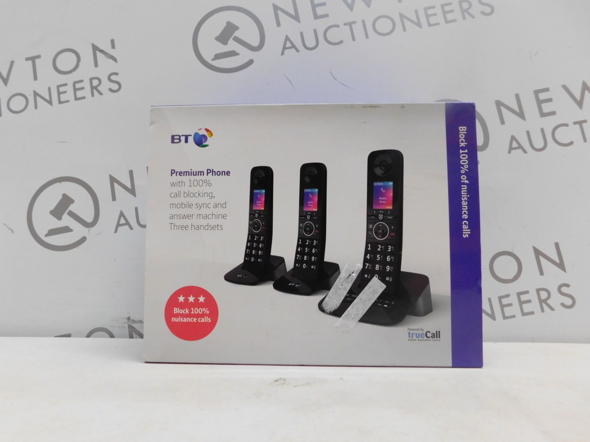 1 BOXED BT PREMIUM TRIO CORDLESS PHONE SET RRP Â£89.99