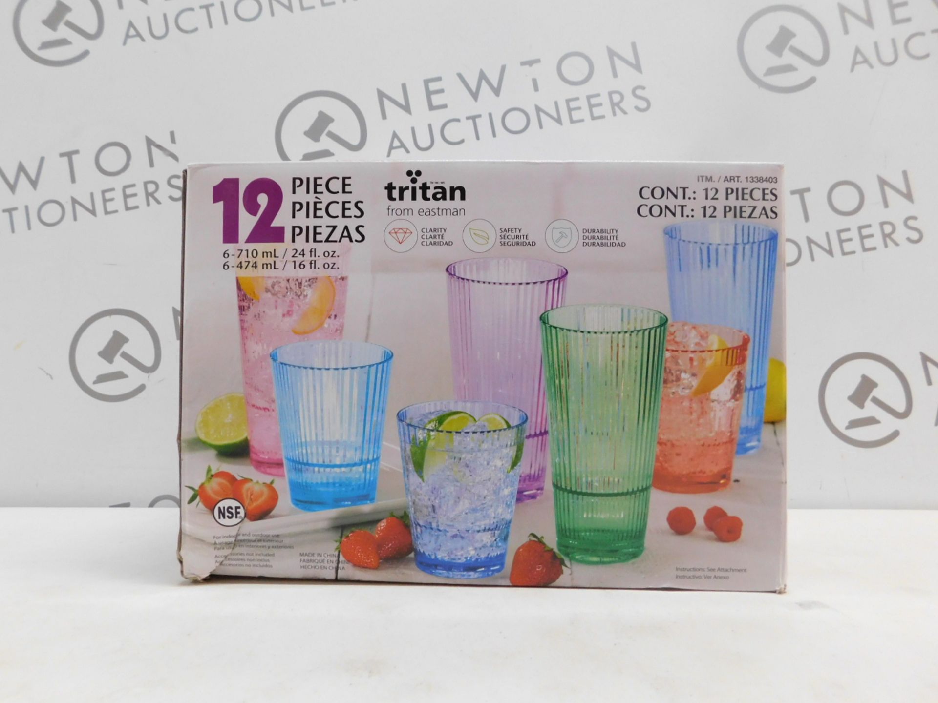 1 BOXED TRITAN OMBRE ACRYLIC 12 PIECE (APPROX) DRINKWARE SET RRP Â£29.99