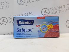 1 BOX OF BACOFOIL SAFELOC FOOD AND FREEZER BAGS RRP Â£24.99