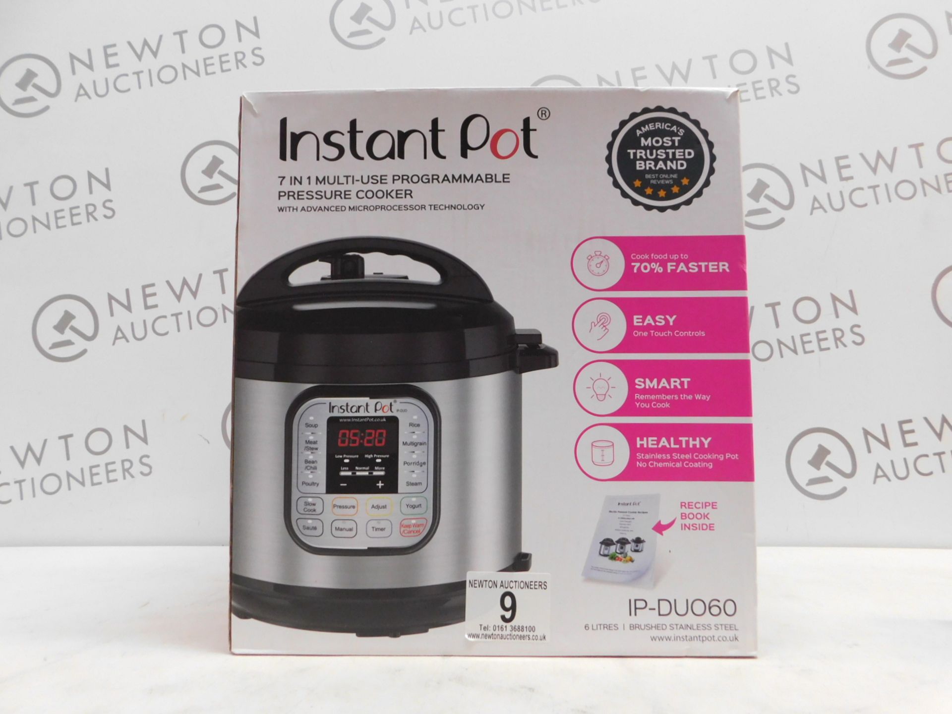 1 BOXED INSTANT POT IP-DUO60 7 IN 1 MULT-FUNCTIONAL COOKER RRP Â£159.99