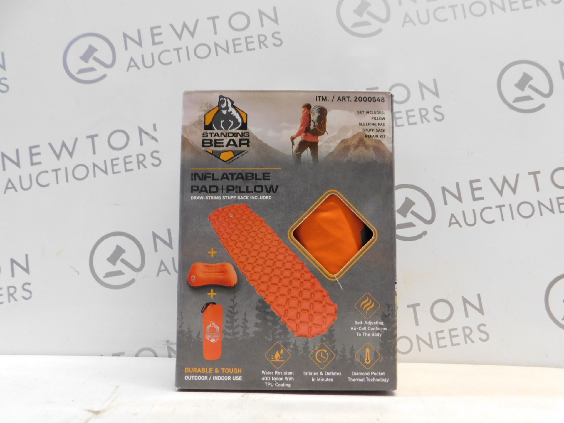 1 BOXED STANDING BEAR INFLATABLE SLEEPING PAD RRP Â£39