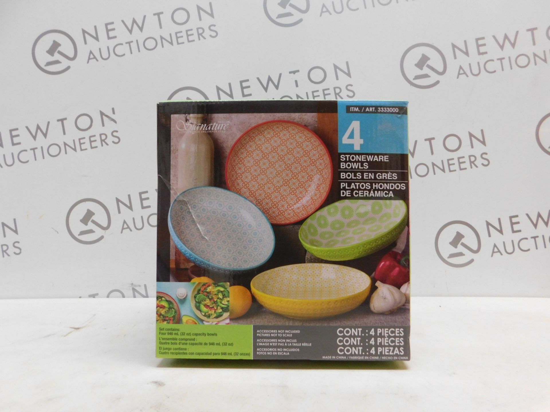 1 BOXED SIGNATURE 4PC STONEWARE BOWLS SET RRP Â£29.99