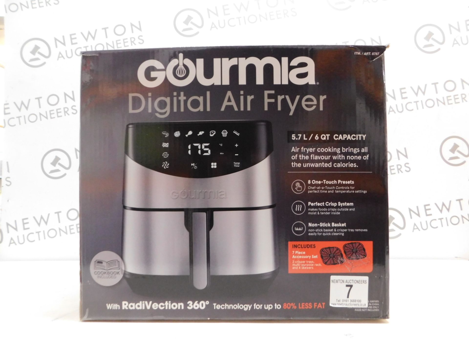 1 BOXED GOURMIA 5.7L DIGITAL AIR FRYER RRP Â£89.99