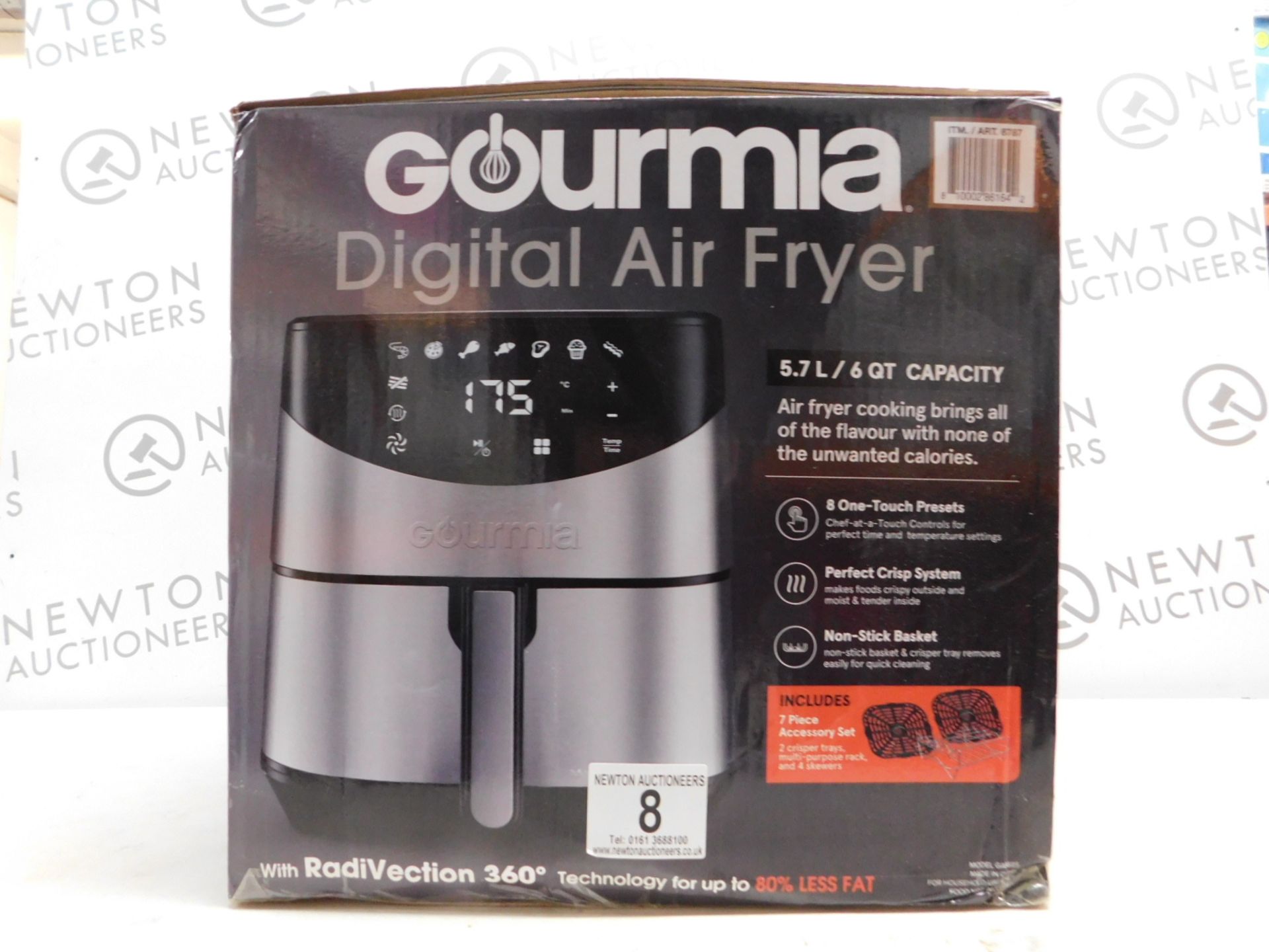 1 BOXED GOURMIA 5.7L DIGITAL AIR FRYER RRP Â£89.99