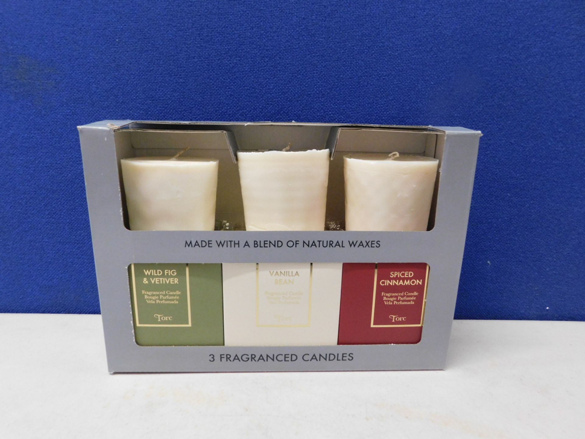 1 BOXED 3 TORC VARIETY FRAGRANCED CANDLES WITH GIFT BOXES RRP Â£49.99