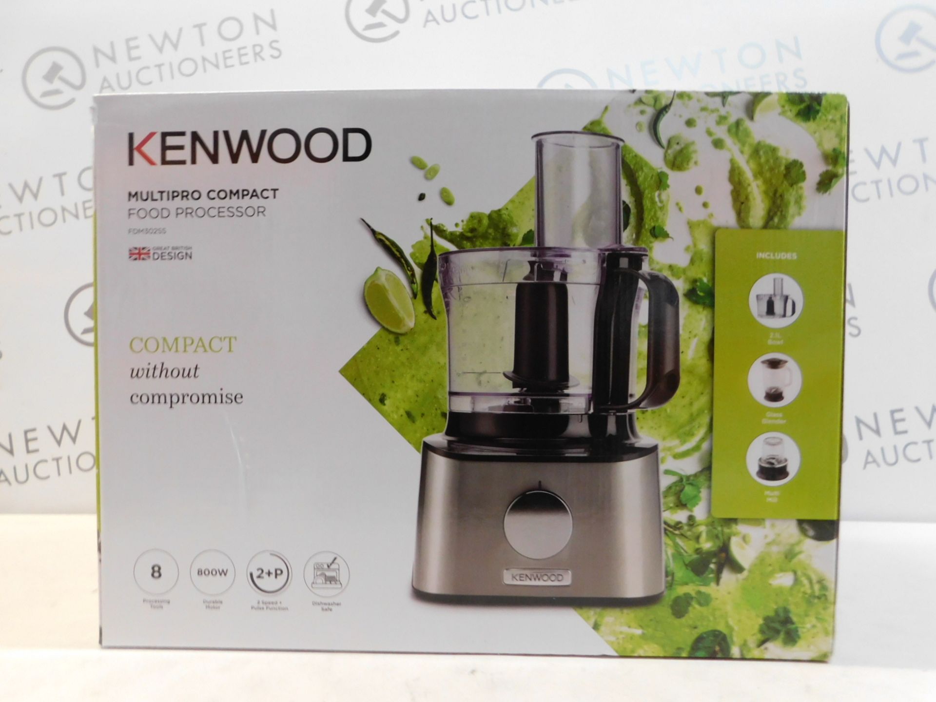 1 BOXED KENWOOD FDM302SS 800W 2.1L MULTI-PRO COMPACT FOOD PROCESSOR WITH ACCESSORIES RRP Â£129.99