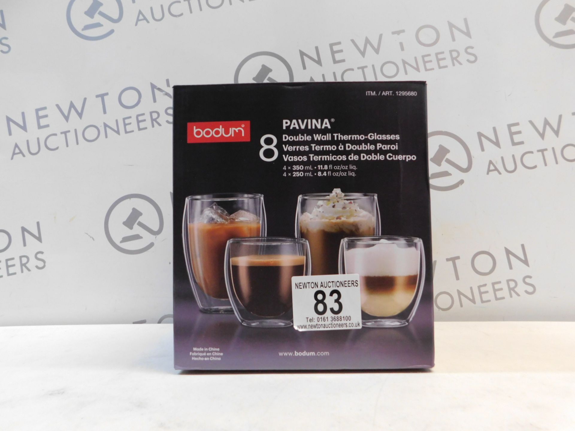 1 BOXED BODUM PAVINA 8PC DOUBLE WALLED THERMO GLASSES RRP Â£79.99