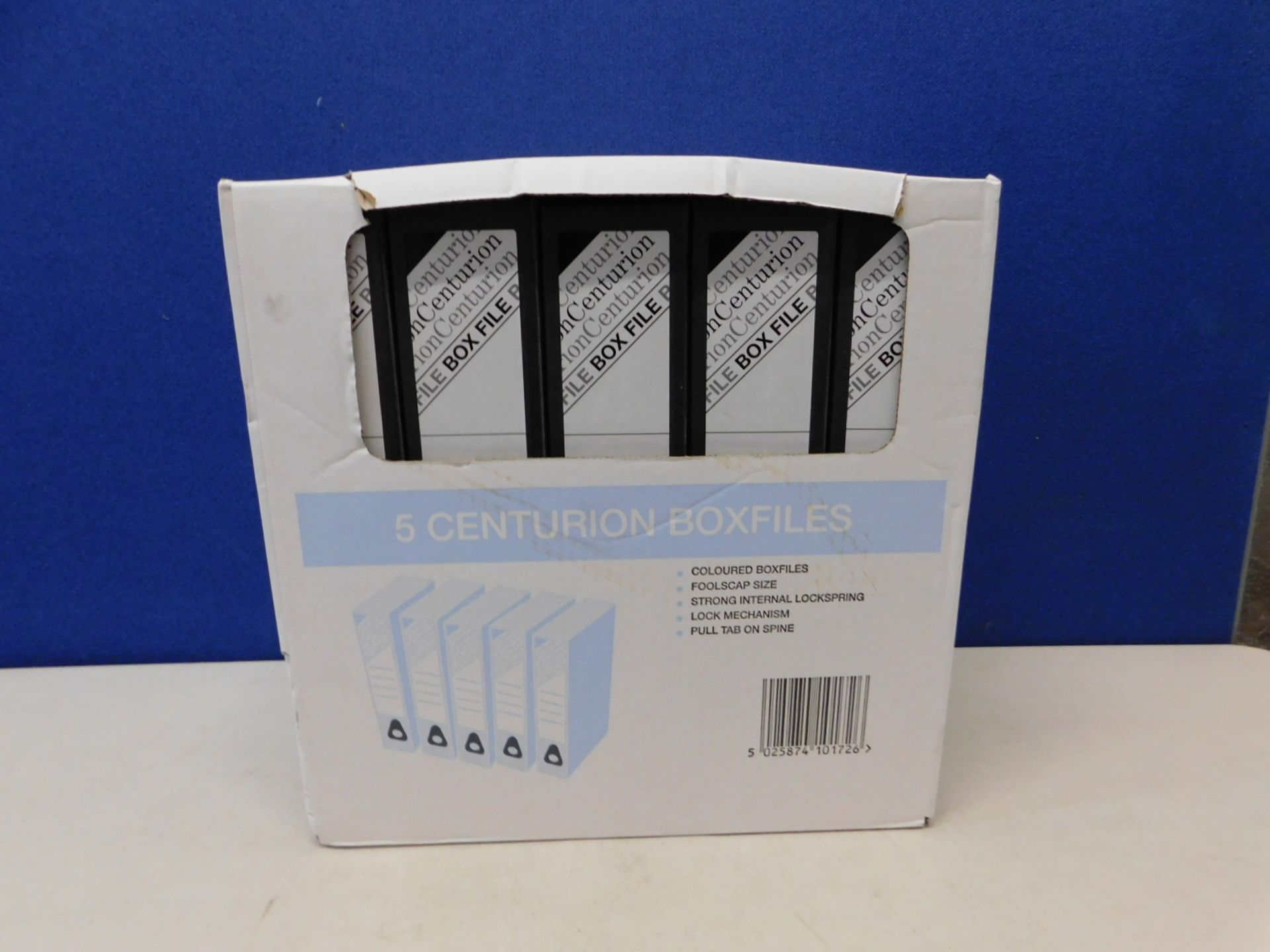 1 BOX OF 5 CENTURION LEVER ARCH FILES RRP Â£39.99