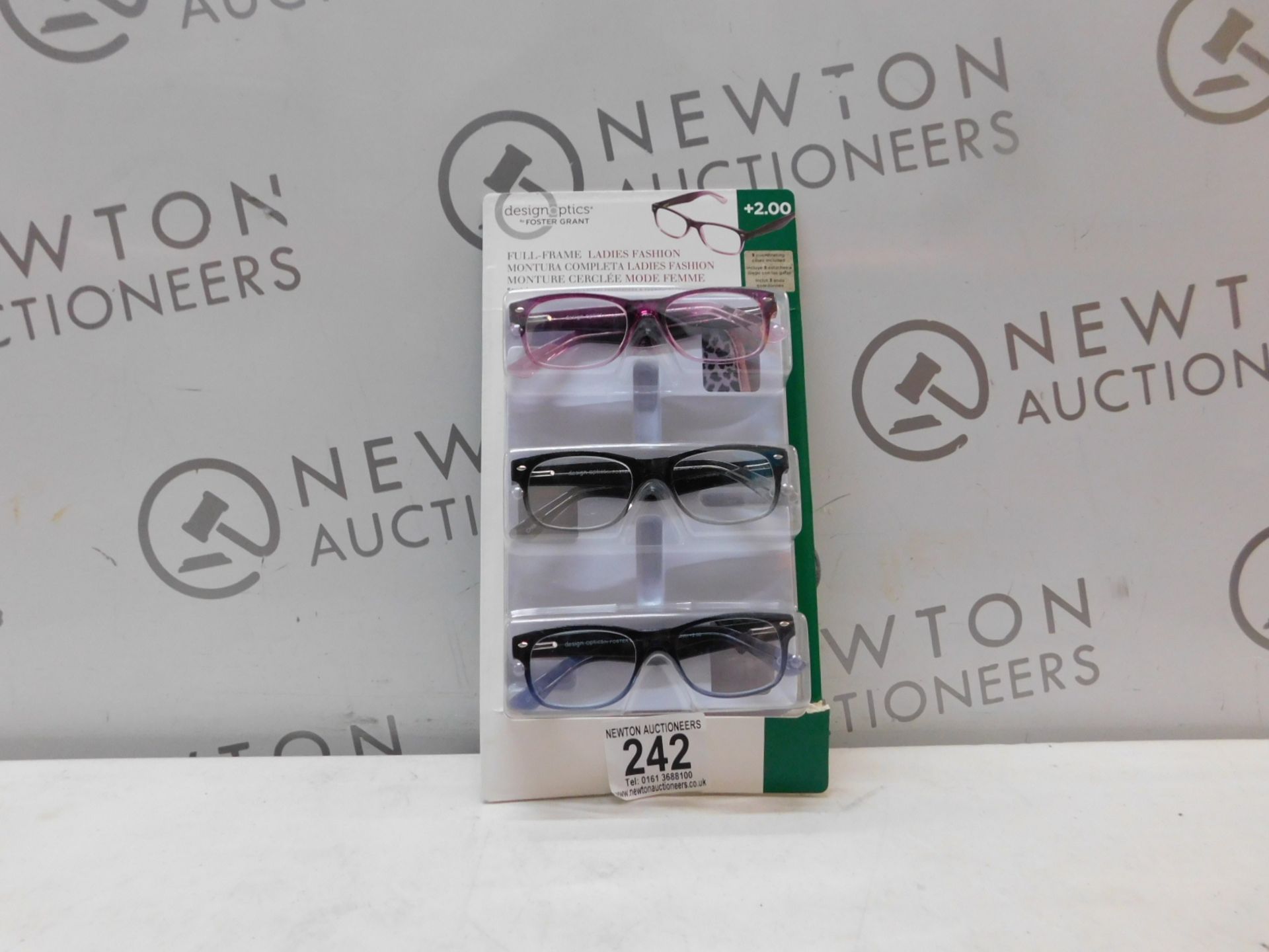 1 PACK OF DESIGN OPTICS READING GLASSES IN +2.00 STRENGTH RRP Â£19.99