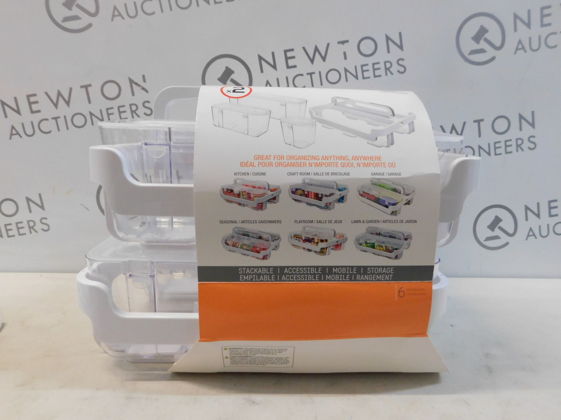 1 SET OF 2 DEFLECTO STACKABLE CADDY ORGANIZER RRP Â£39.99