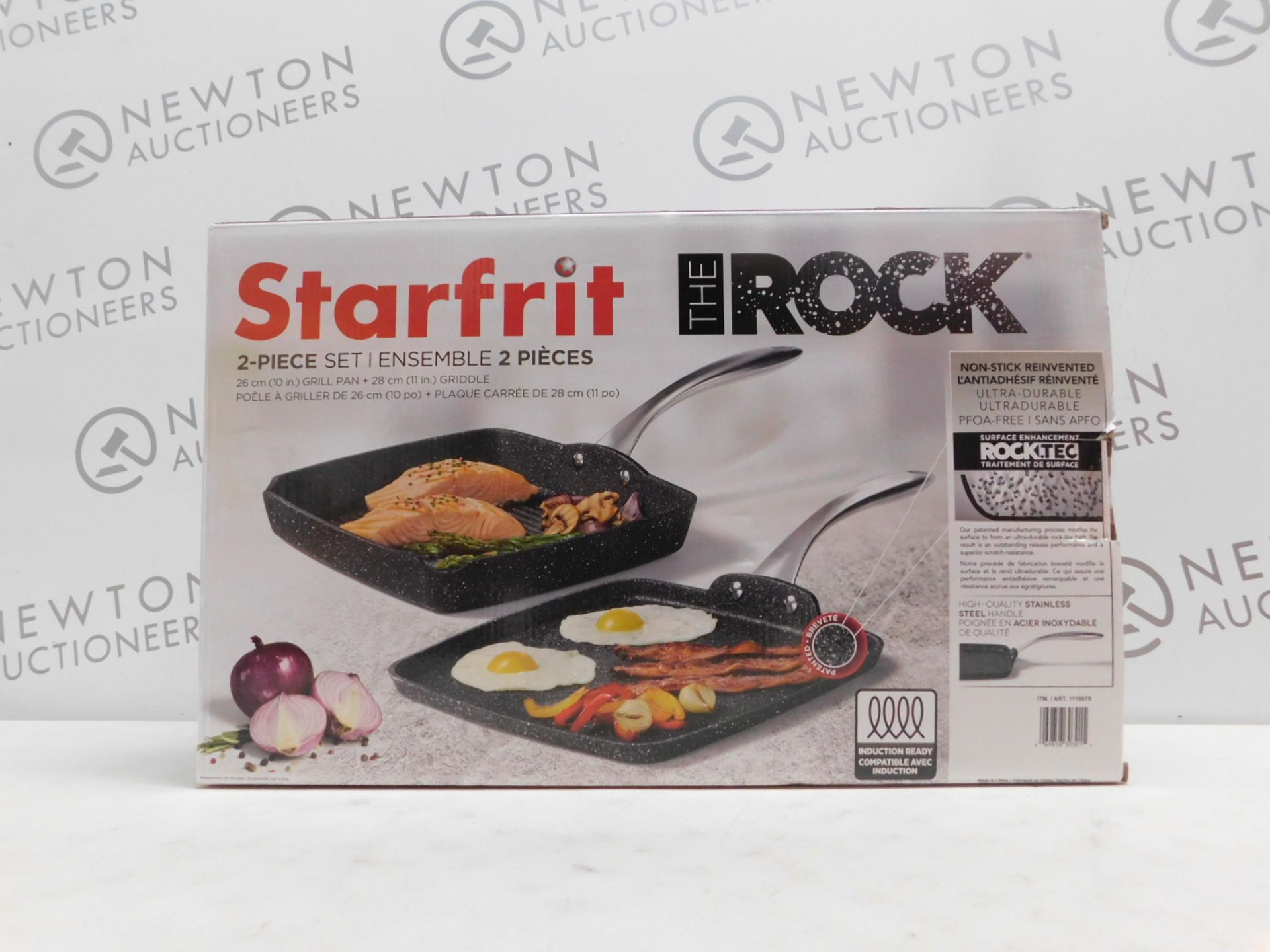 1 BOXED STARFRIT THE ROCK GRILL PAN & GRIDDLE SET RRP Â£79