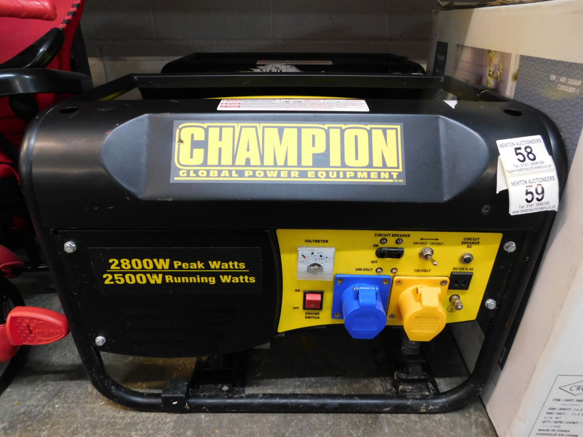 1 CHAMPION 196CC CPG3500 50HZ 120/240V PETROL GENERATOR RRP Â£349.99