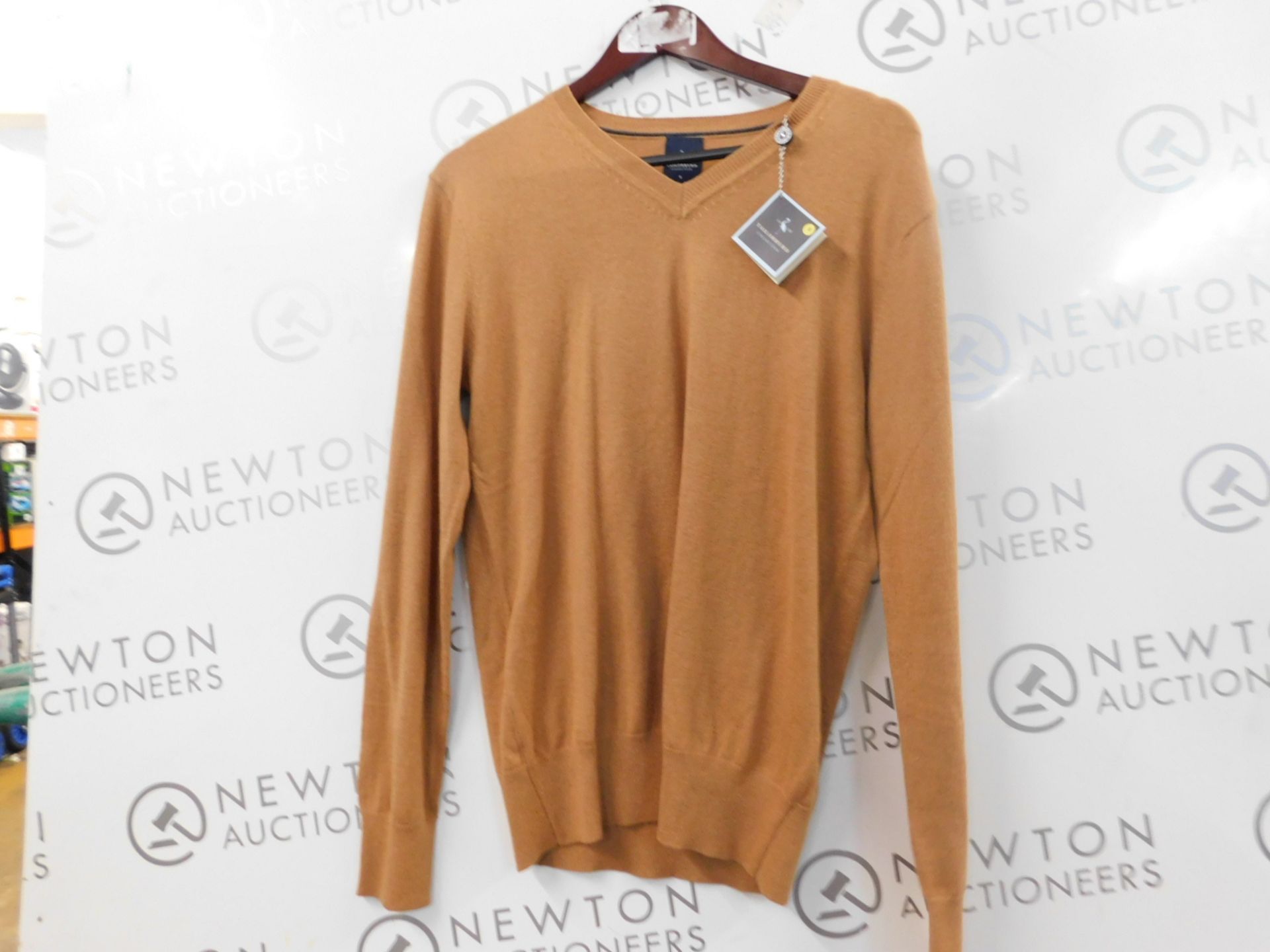 1 TAILORBYRD COLLECTION CREW NECK SWEATER IN CAMEL ORANGE SIZE S RRP Â£34.99