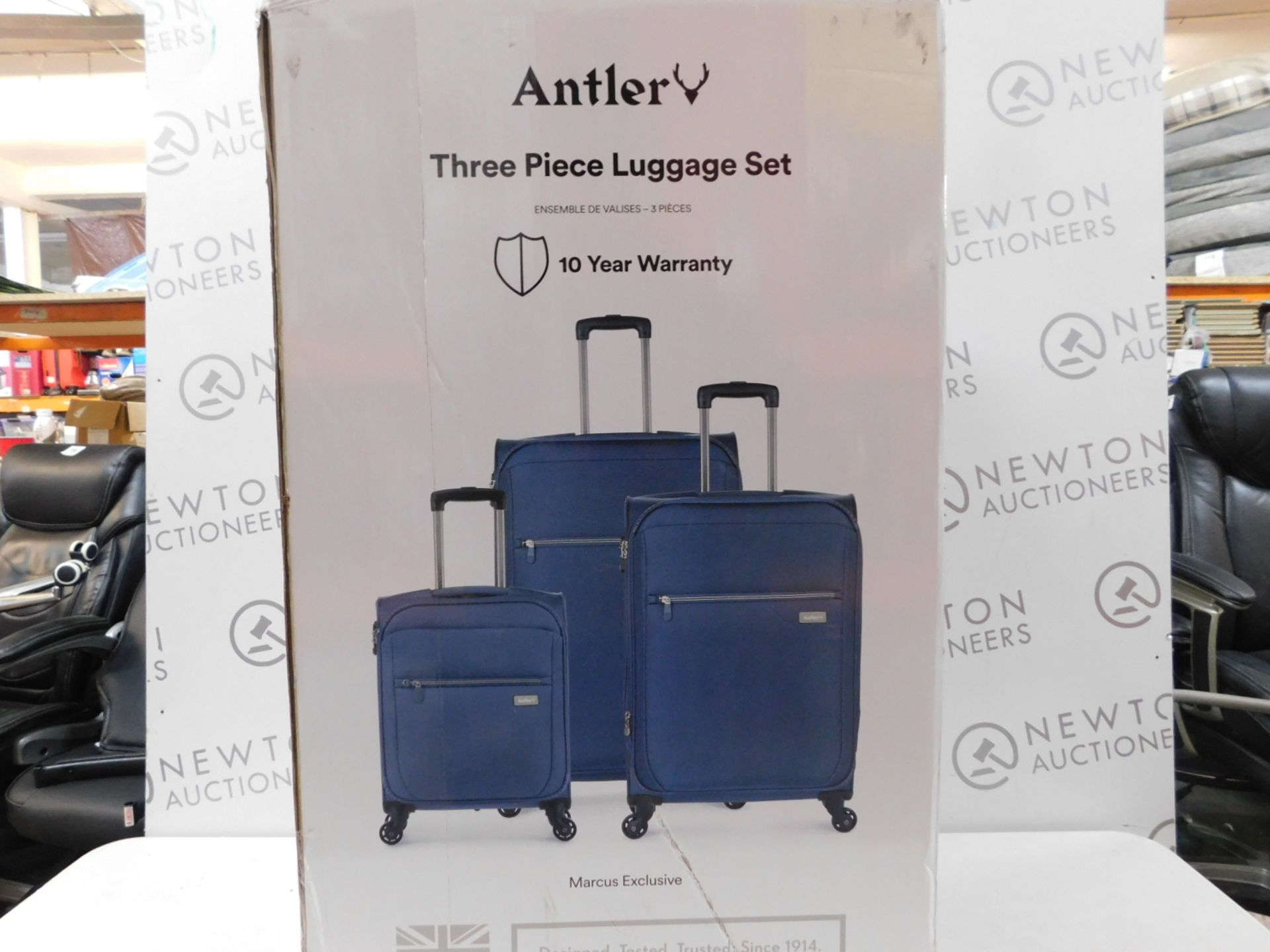 1 BOXED ANTLER MARCUS 3 PIECE FABRIC PROTECTION SPINNER LUGGAGE SET RRP Â£299