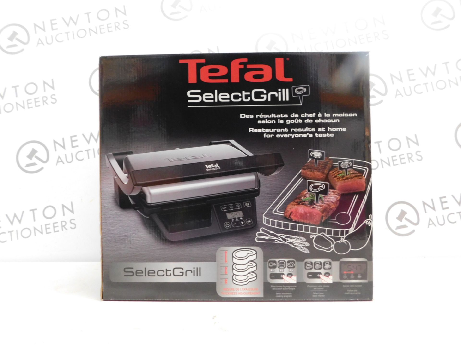 1 BOXED TEFAL SELECT GRILL GC740B40 5 PORTION ELECTRIC HEALTH GRILL RRP Â£199