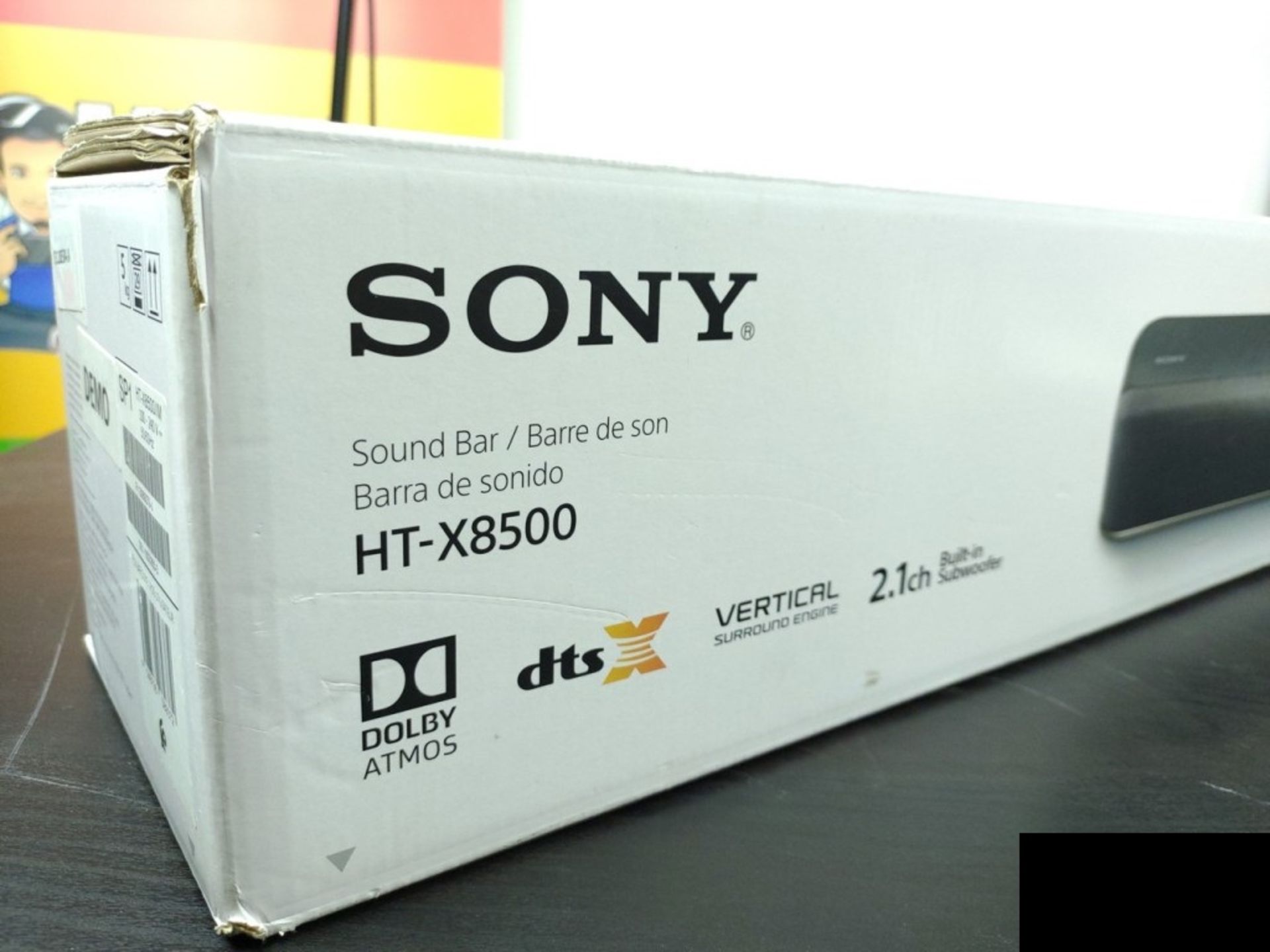 1 BOXED SONY HT-X8500 2.1CH DOLBY ATMOS SOUNDBAR WITH BUILT-IN SUBWOOFER RRP Â£349.99
