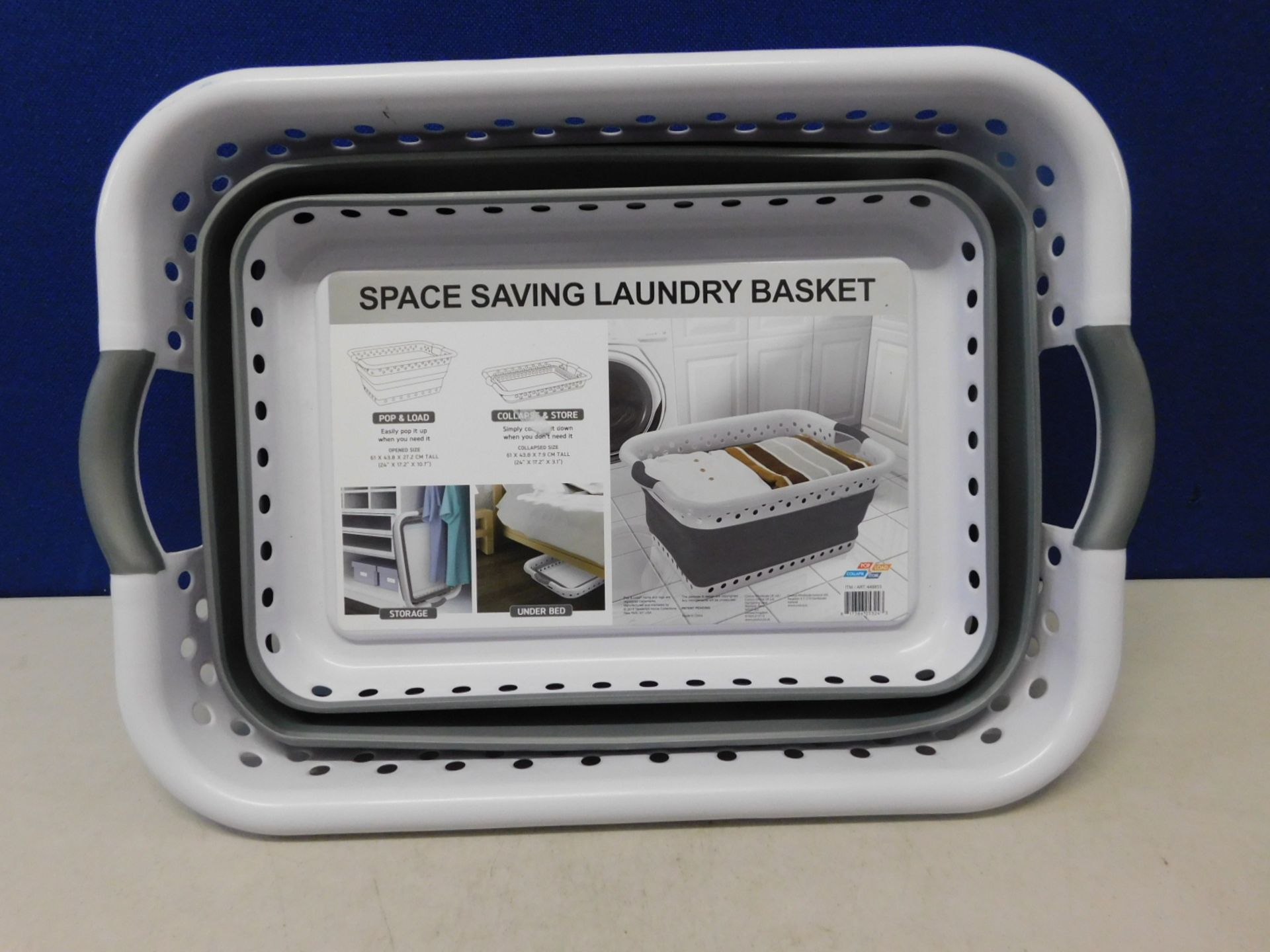1 POP & LOAD COLLAPSIBLE SPACE SPAVING LAUNDRY BASKET RRP Â£34.99