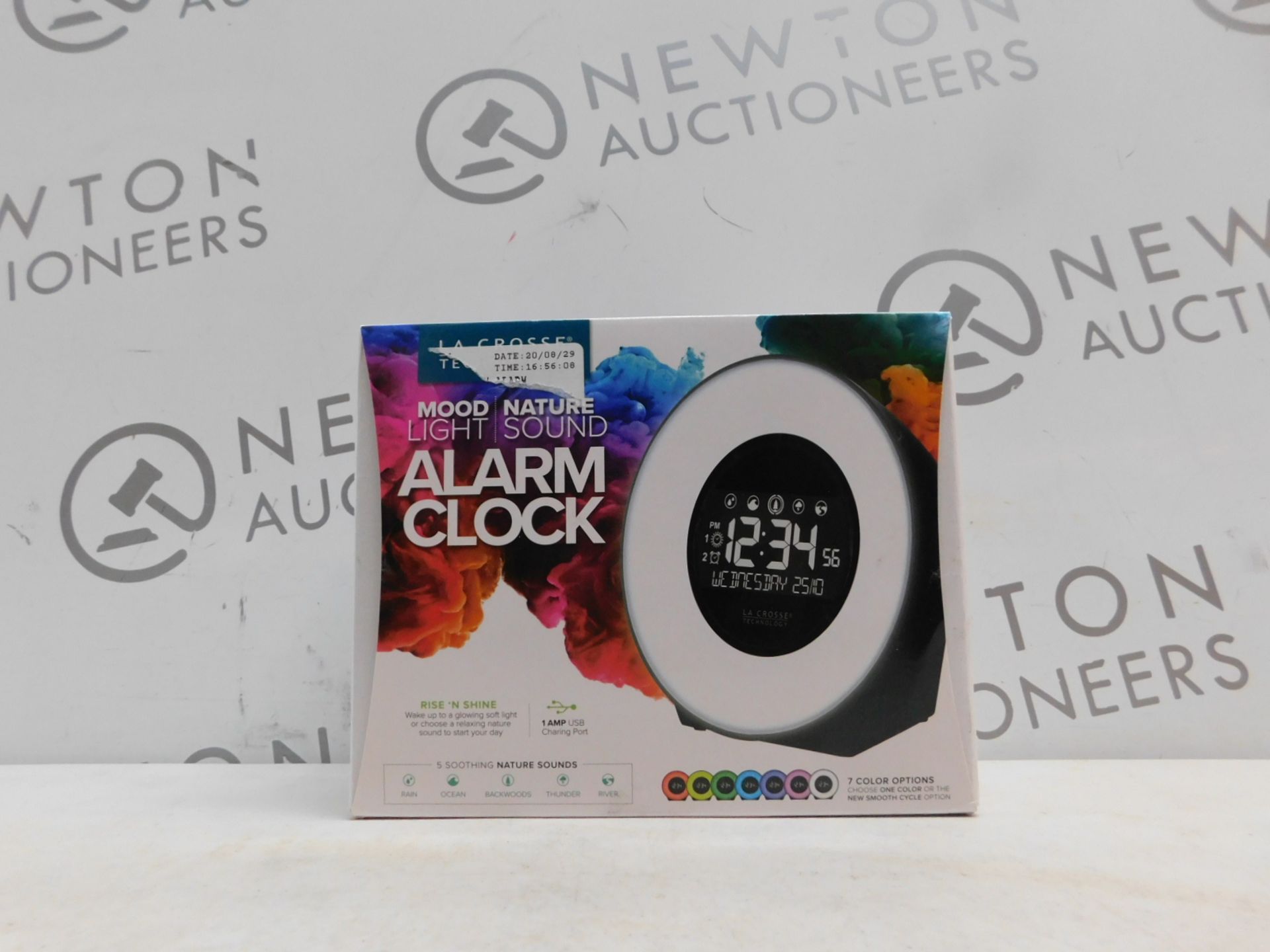 1 BOXED LA CROSSE TECHNOLOGY COLOUR MOOD LIGHT ALARM CLOCK RRP Â£44.99