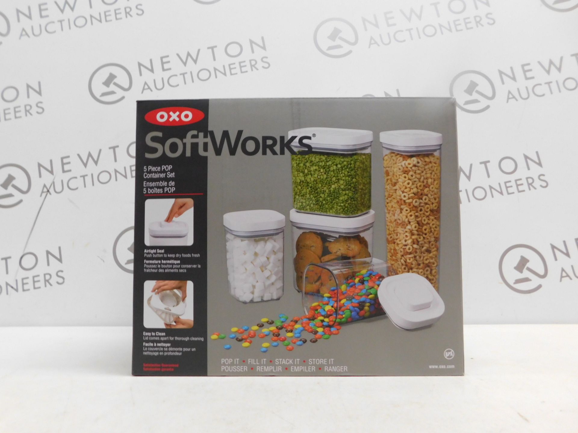 1 BOXED OXO SOFT WORKS 5PC(APPROX) FOOD STORAGE POP CONTAINER SET RRP Â£64.99