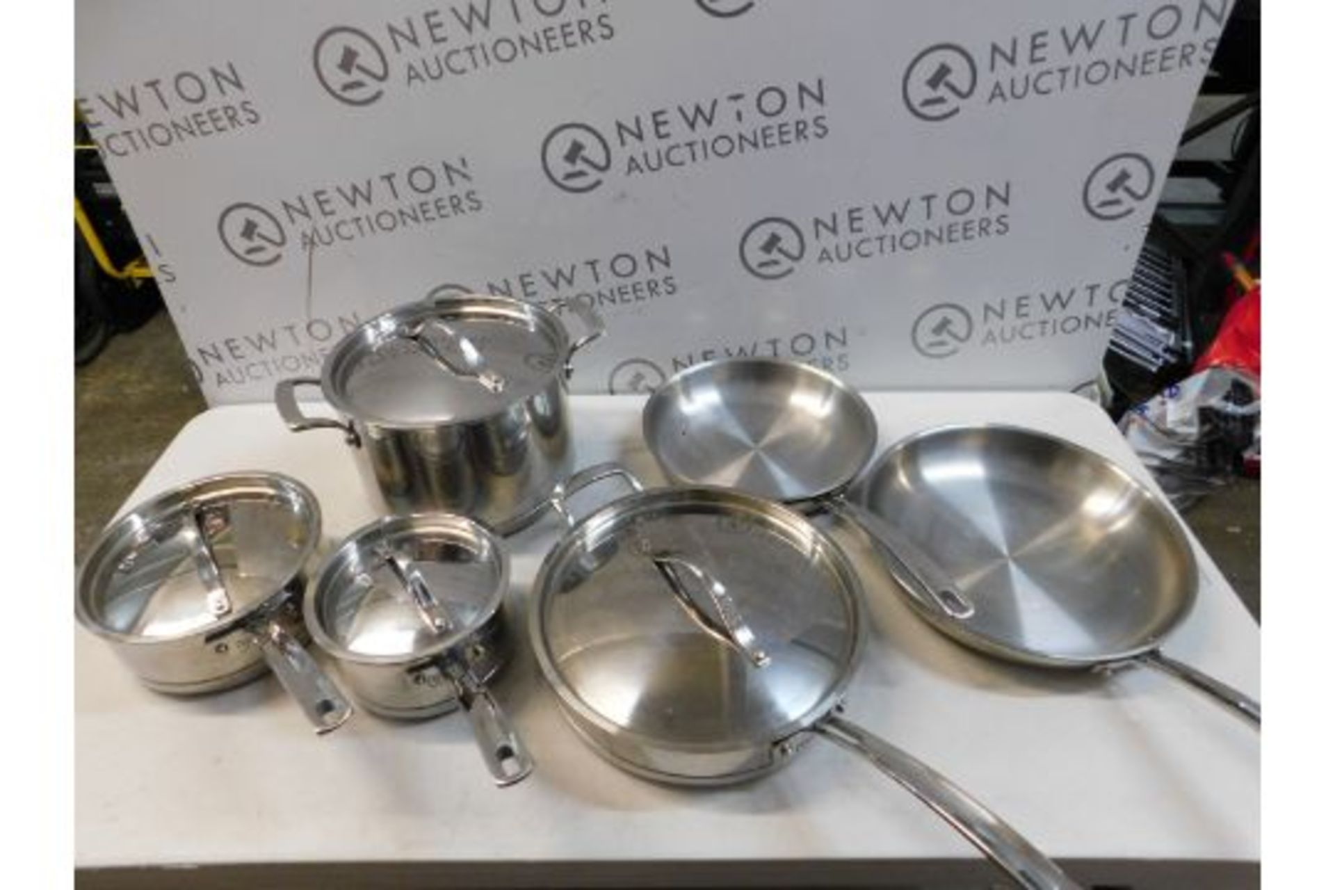 1 KIRKLAND SIGNATURE 10 PIECE (APPROX) 5-PLY CLAD STAINLESS STEEL COOKWARE SET RRP Â£249.99