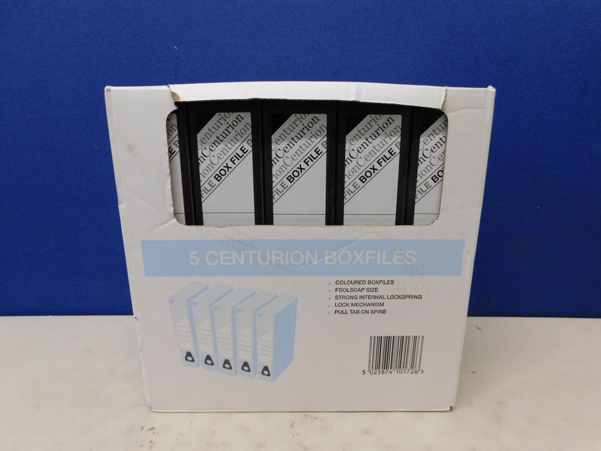 1 BOX OF 5 CENTURION LEVER ARCH FILES RRP Â£39.99