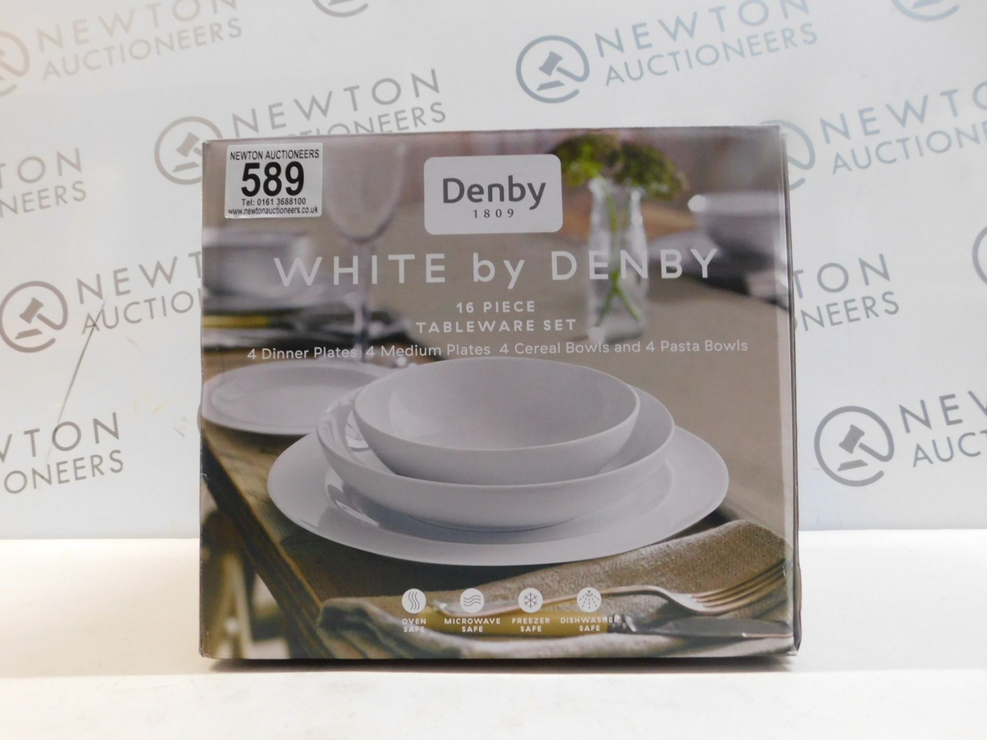 1 BOXED DENBY WHITE 16 PIECE (APPROX) TABLEWARE SET RRP Â£179.99