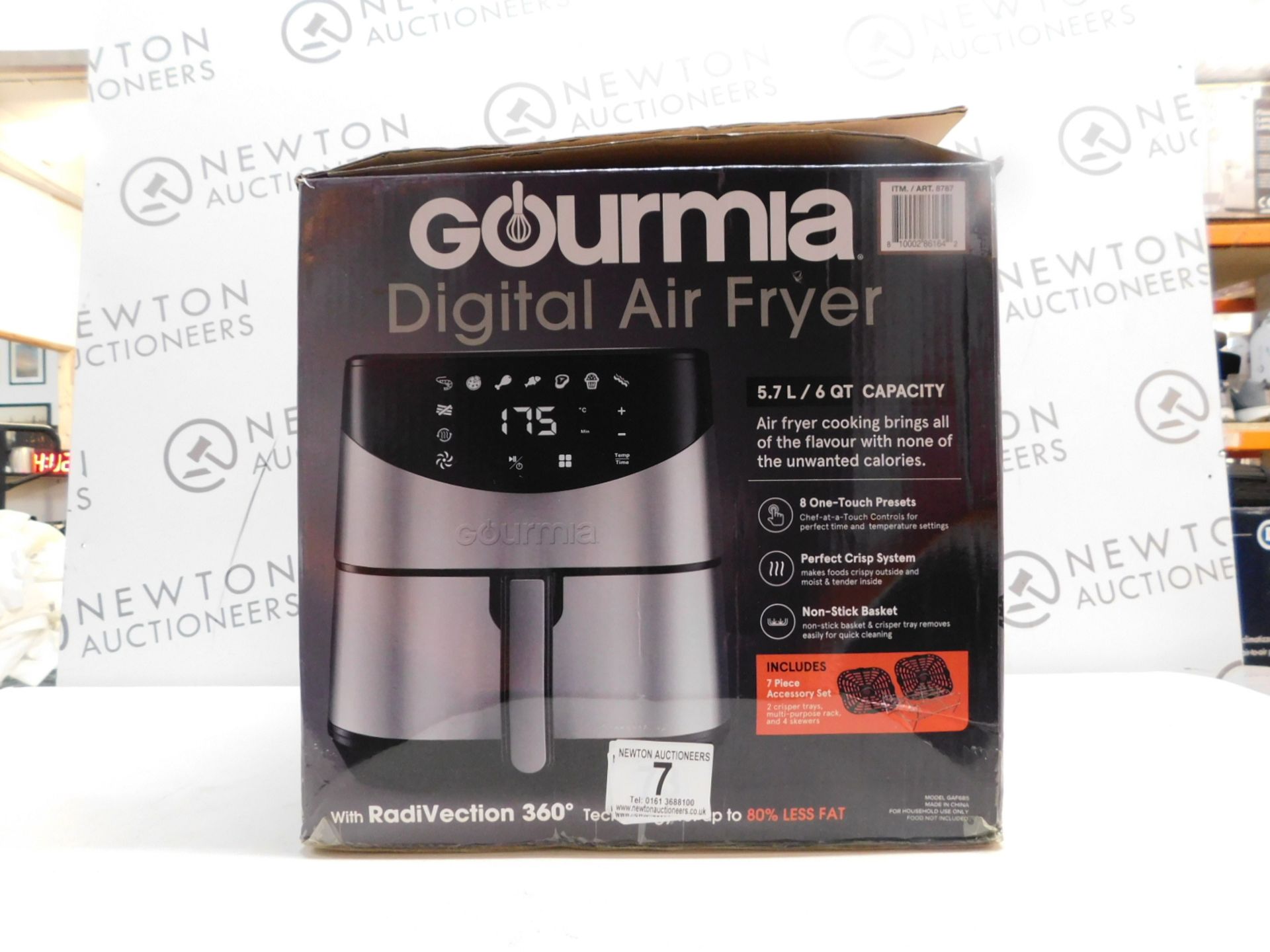 1 BOXED GOURMIA 5.7L DIGITAL AIR FRYER RRP Â£89.99